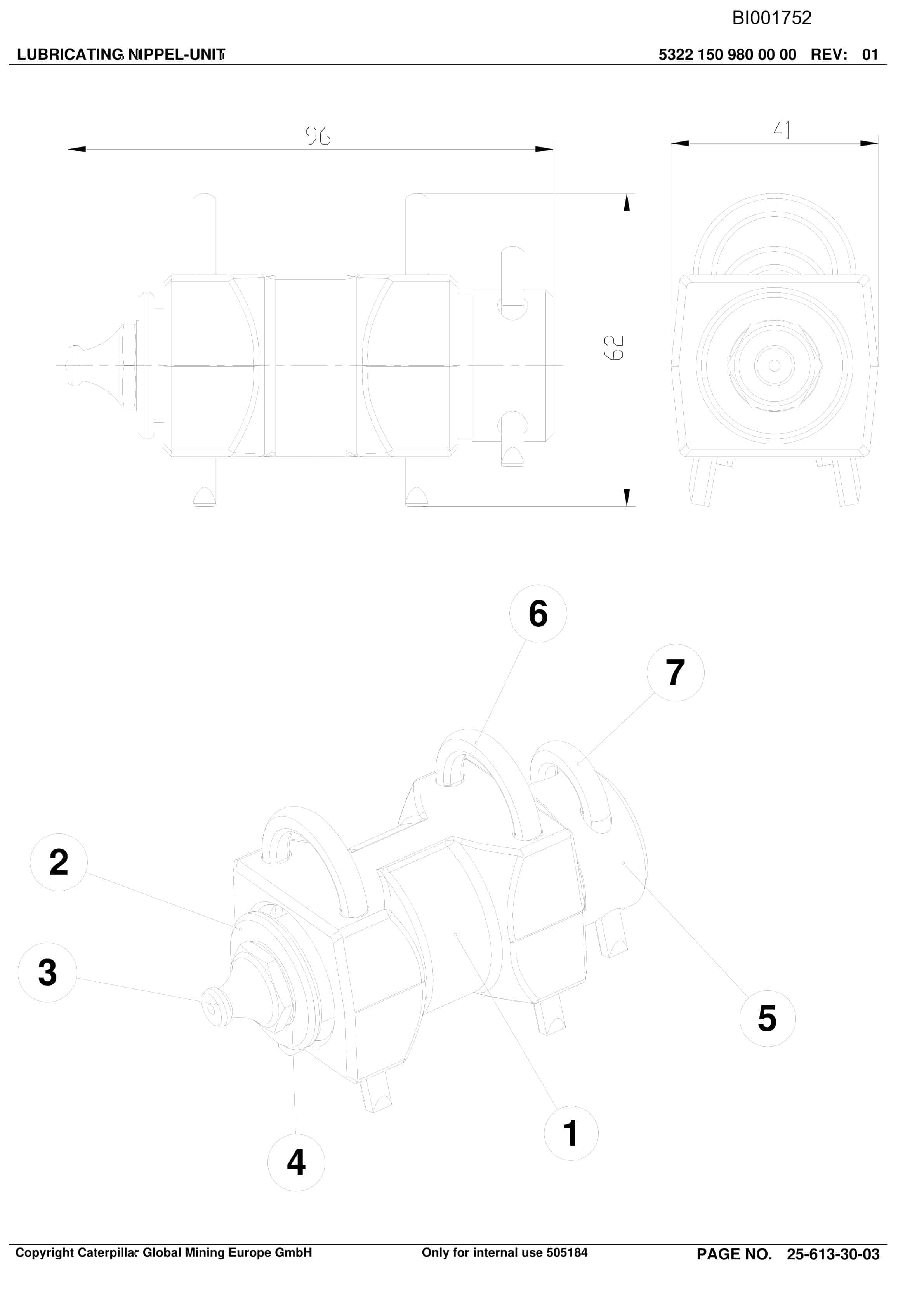 Caterpillar OBJ.CN. Datong Madaotou 2 LTCC Parts Manual BI001752-5