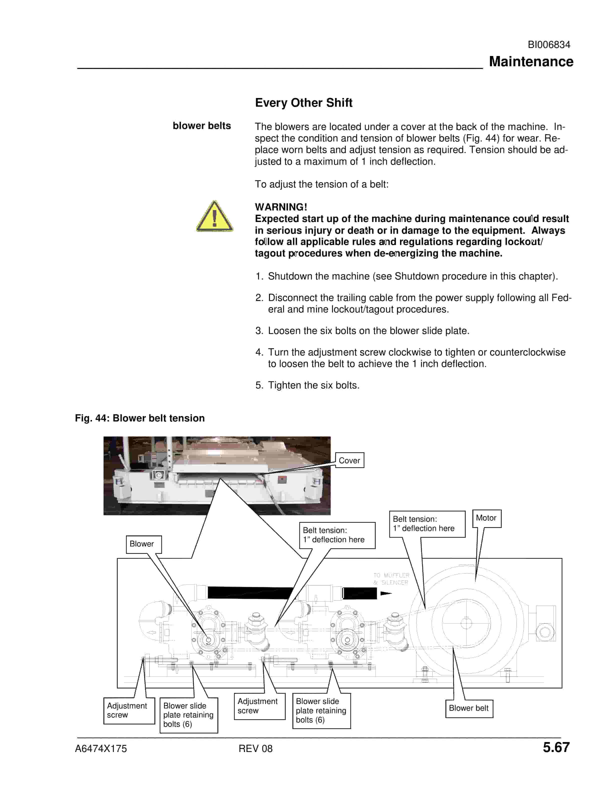 Caterpillar RB220 Roof Bolter Operation And Maintenance Manual BI006834 2 Caterpillar RB220 Roof Bolter Operation And Maintenance Manual BI006834-2