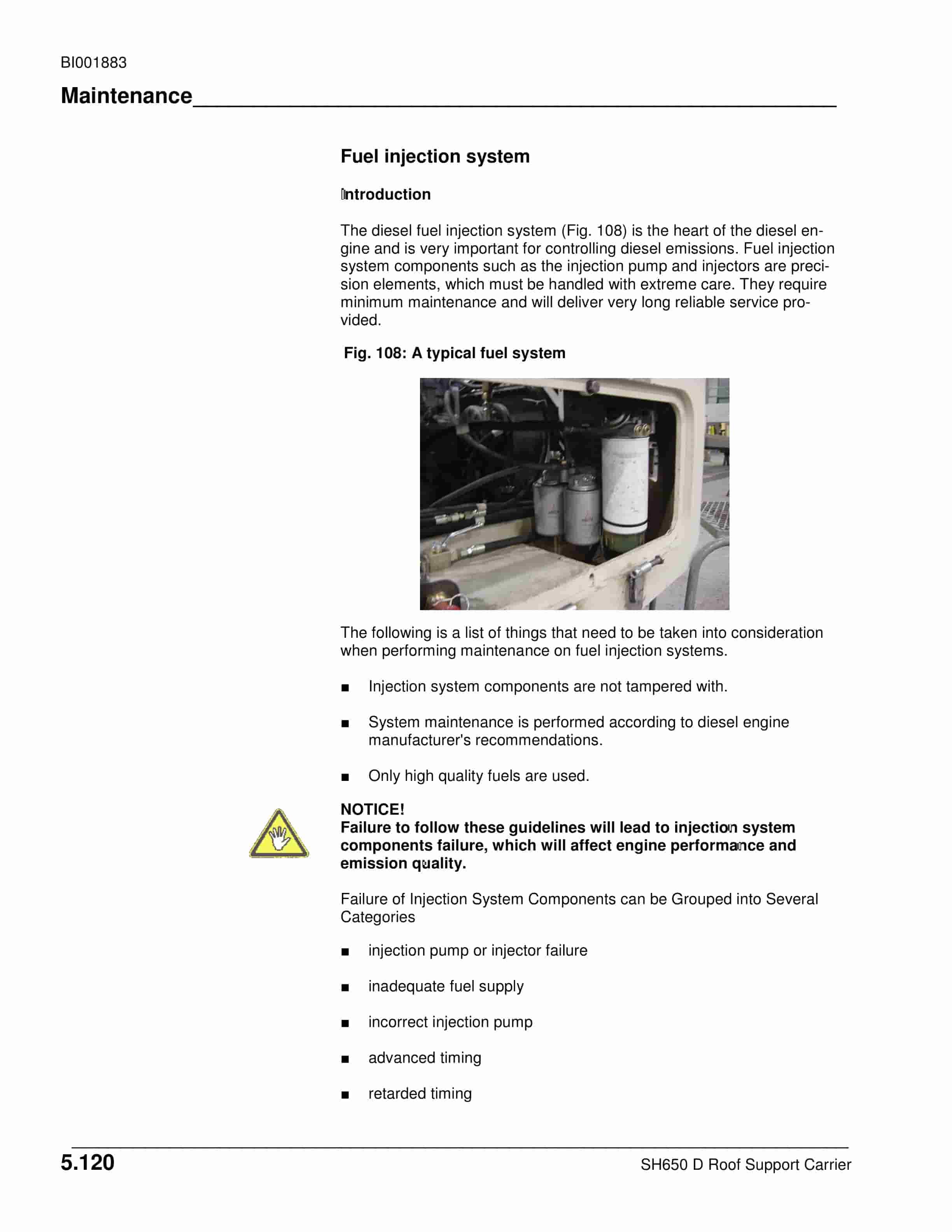 Caterpillar SH650 D Roof Support Carrier Operation And Maintenance Manual BI001883 2 Caterpillar SH650 D Roof Support Carrier Operation And Maintenance Manual BI001883-2