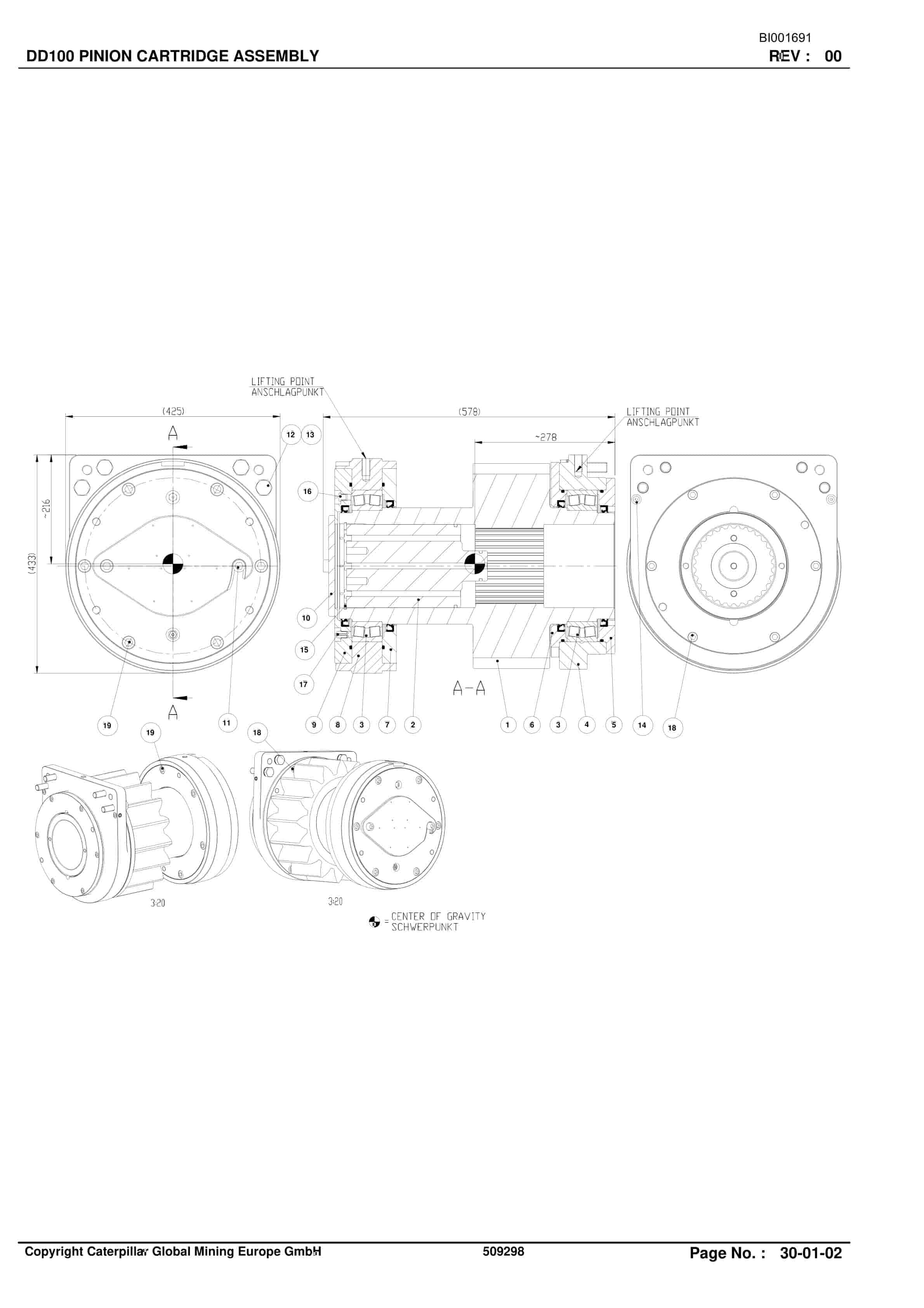 Caterpillar Shearer Parts Manual BI001691-2