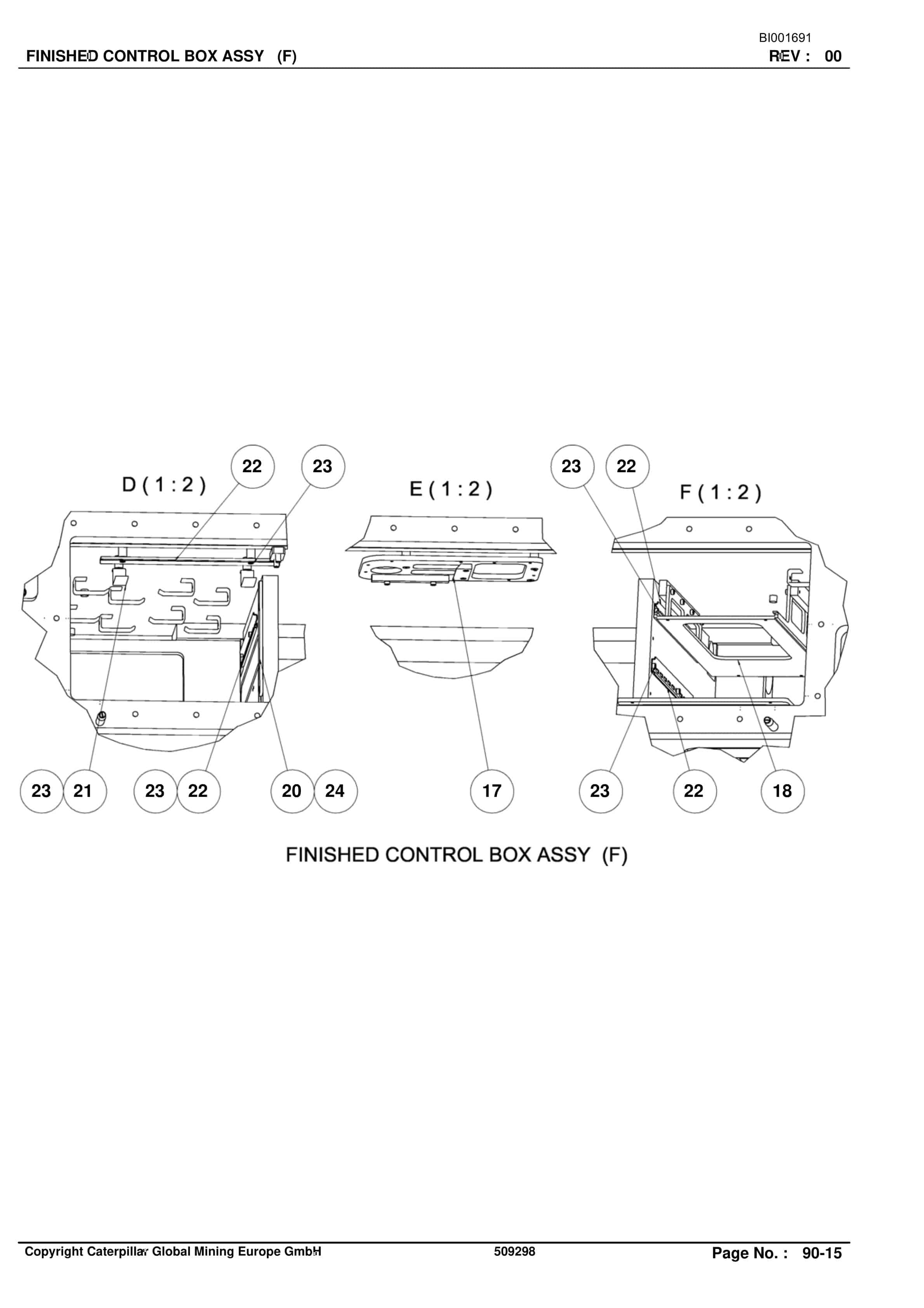 Caterpillar Shearer Parts Manual BI001691-5
