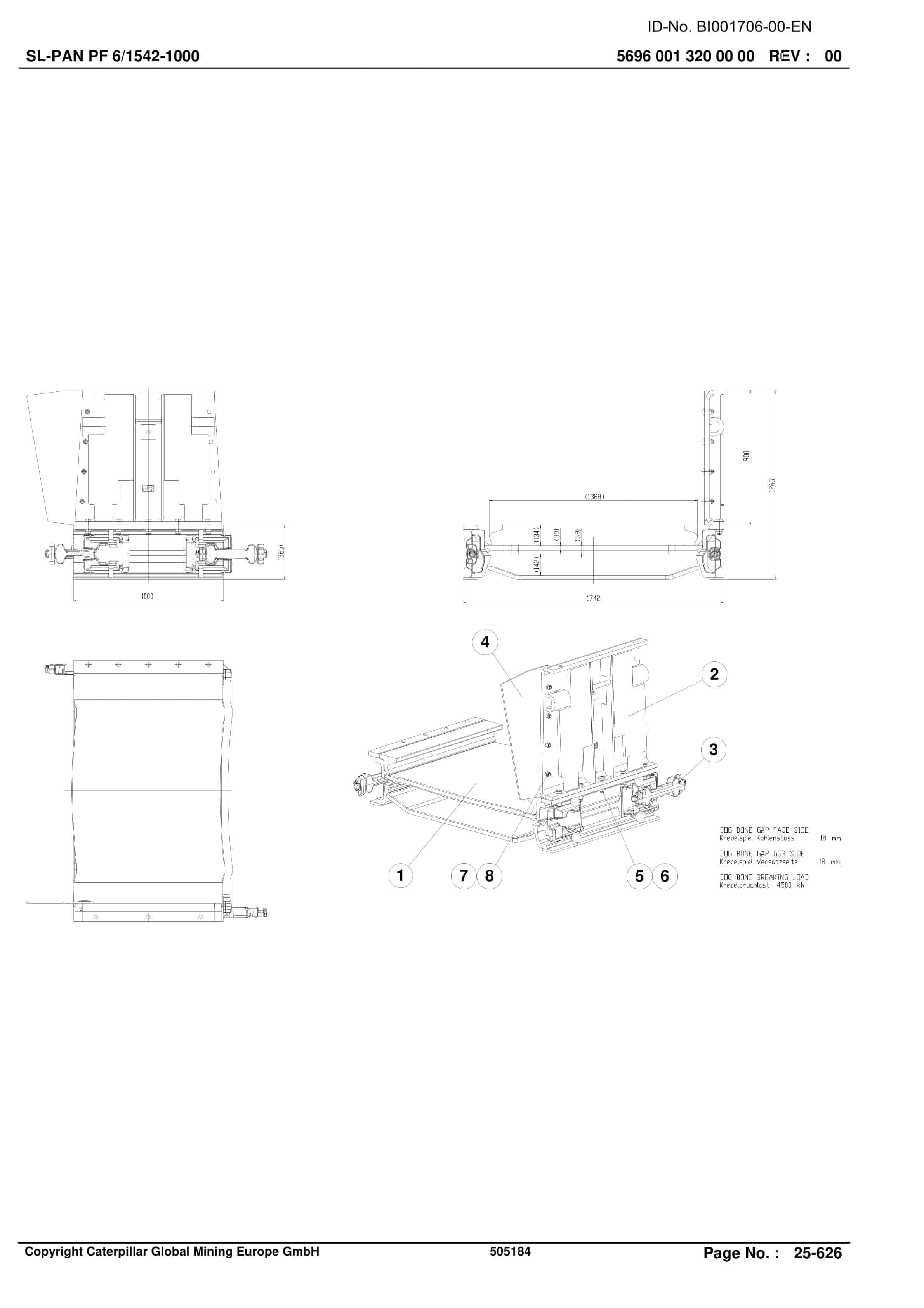 Caterpillar Shearer System Parts Manual BI001706-00-EN-5