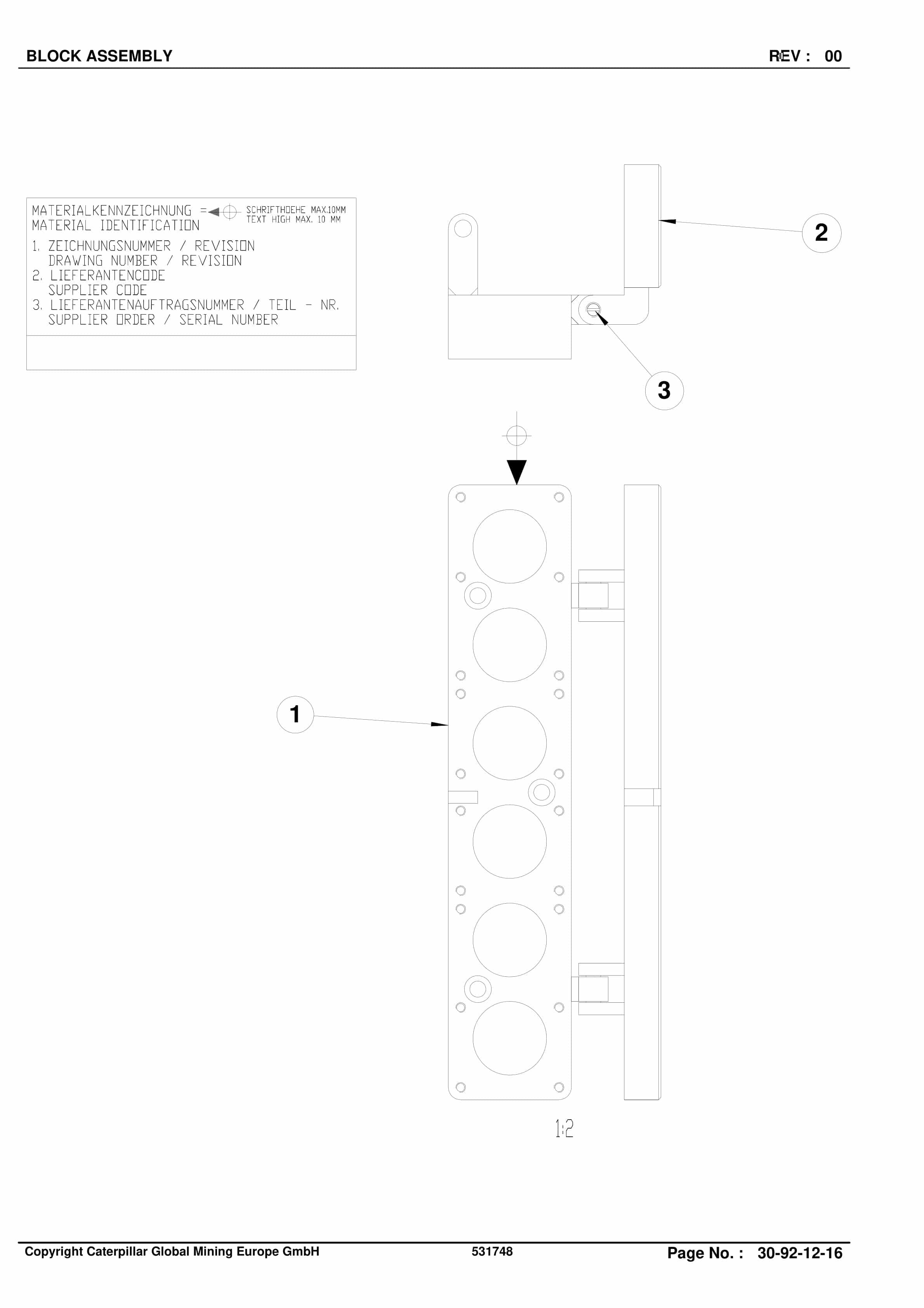 Caterpillar Shearer System Spare Parts List 0011 085 000 00 00-4