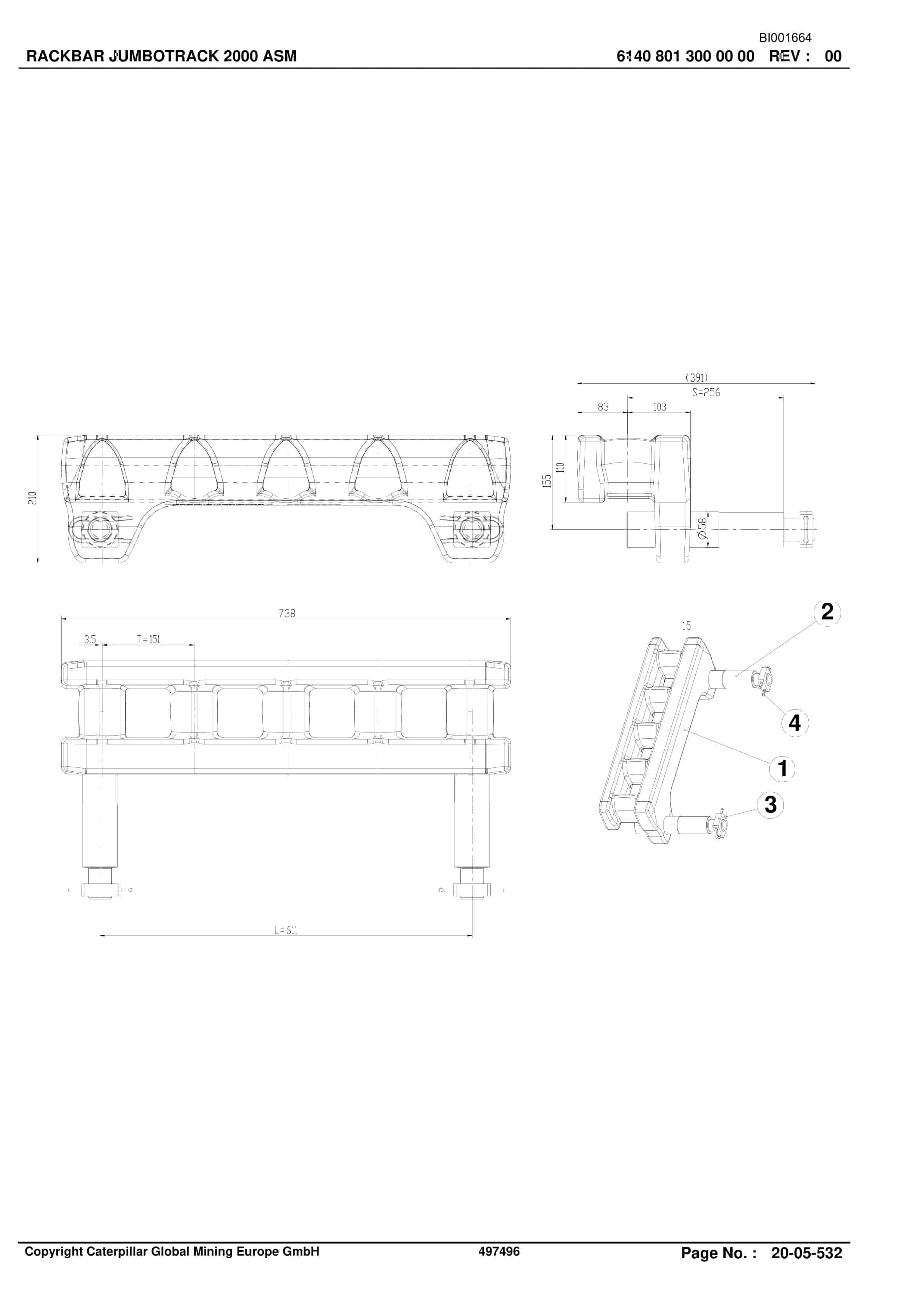 Caterpillar Shearer System Spare Parts List BI001664-5