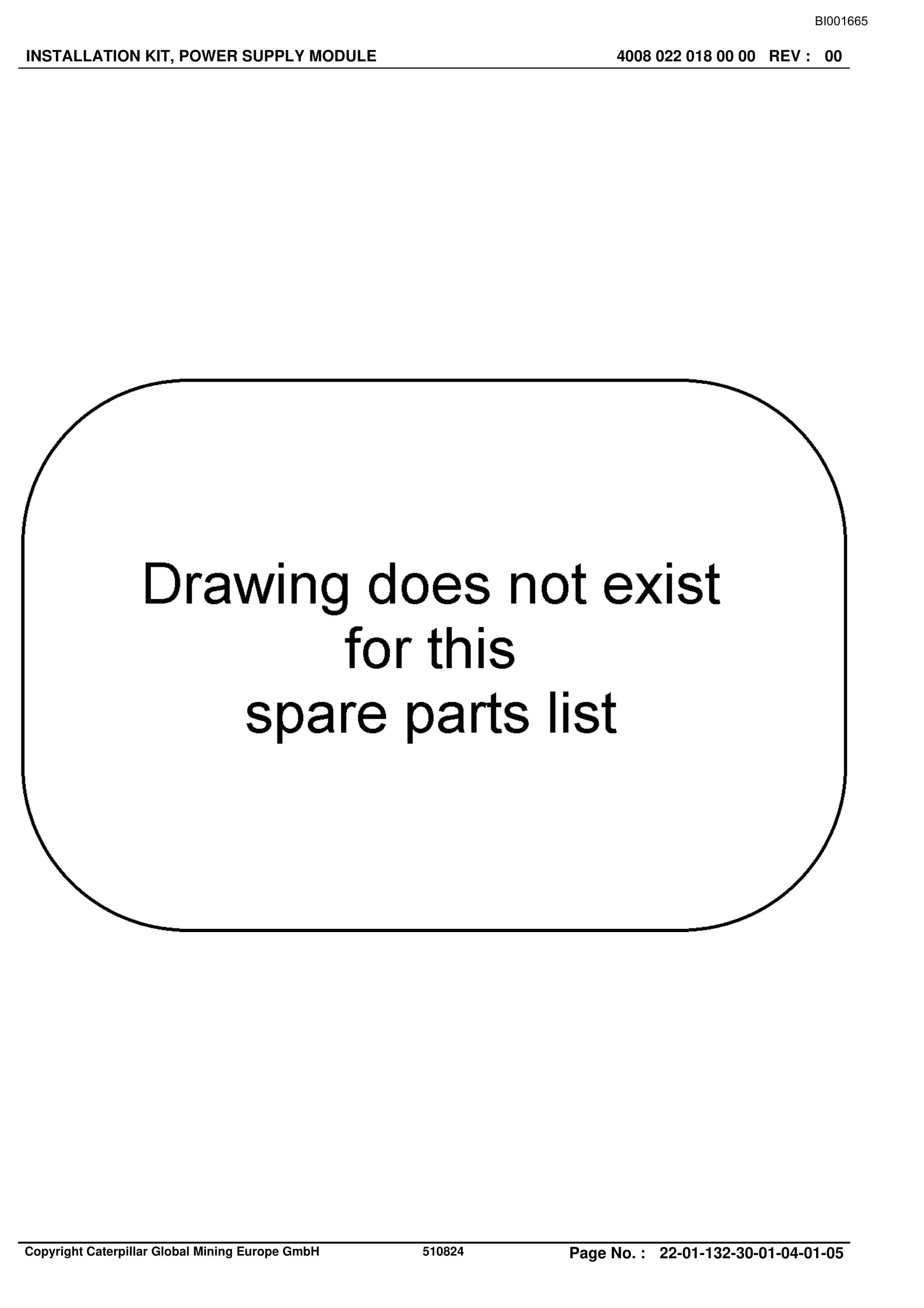 Caterpillar Shearer System Spare Parts List BI001665-2