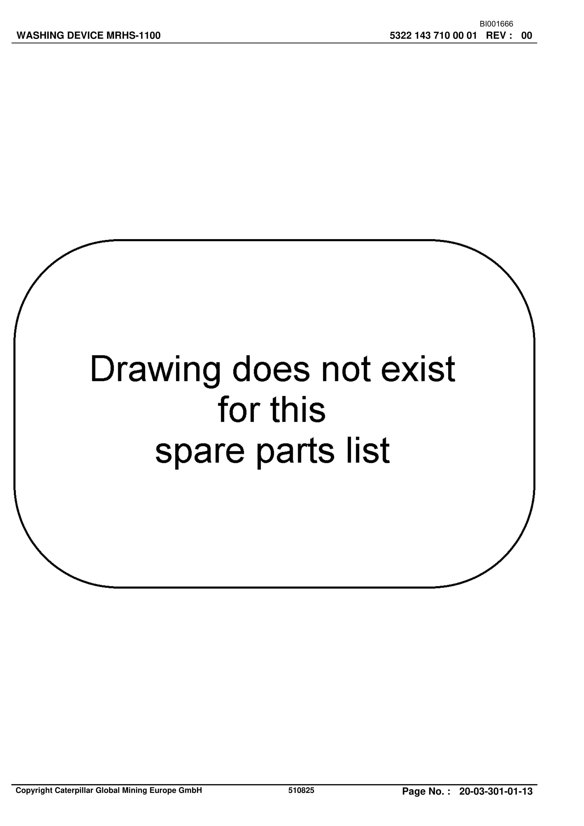 Caterpillar Shearer System Spare Parts List BI001666-00-01-2