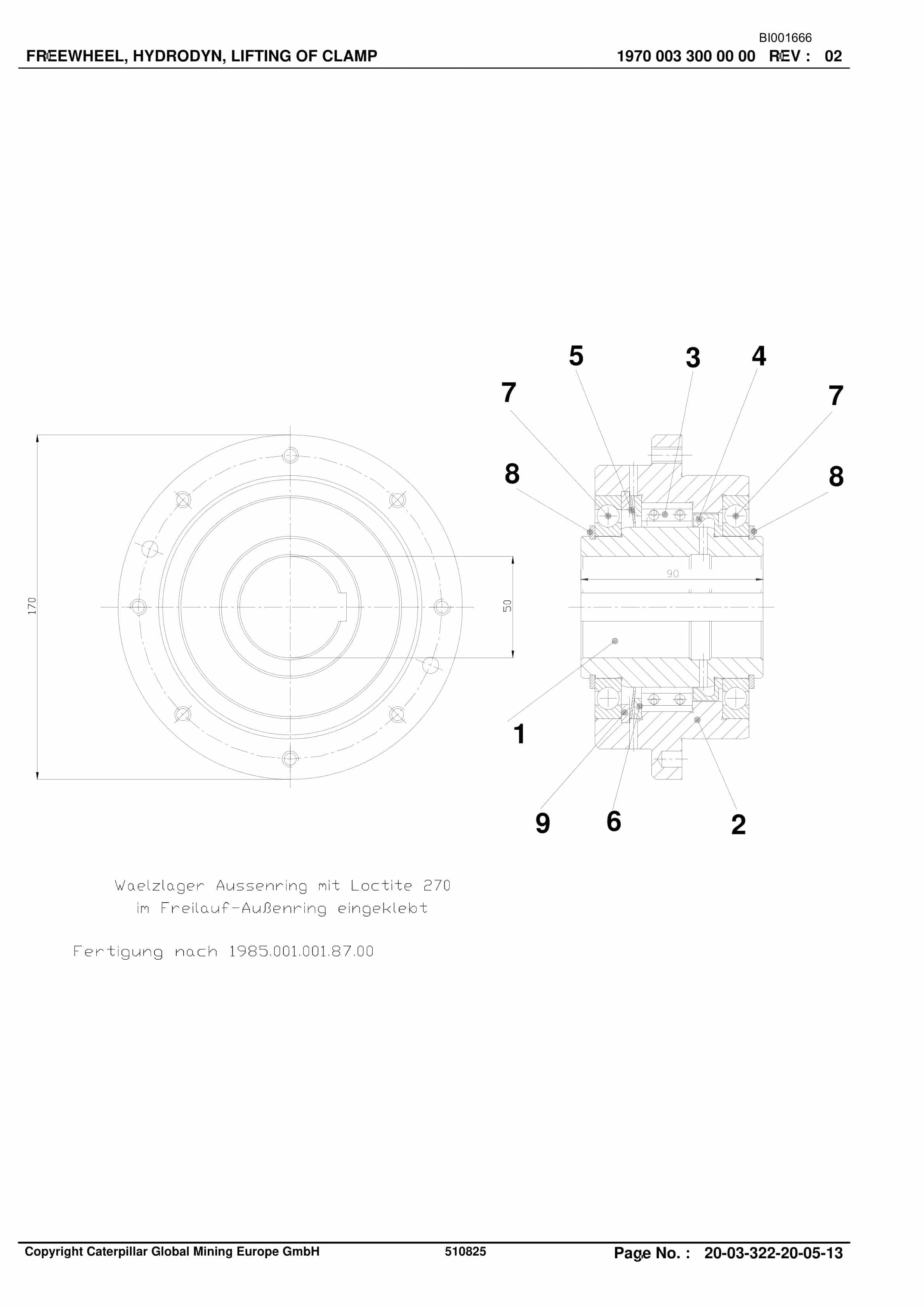 Caterpillar Shearer System Spare Parts List BI001666-00-01-3