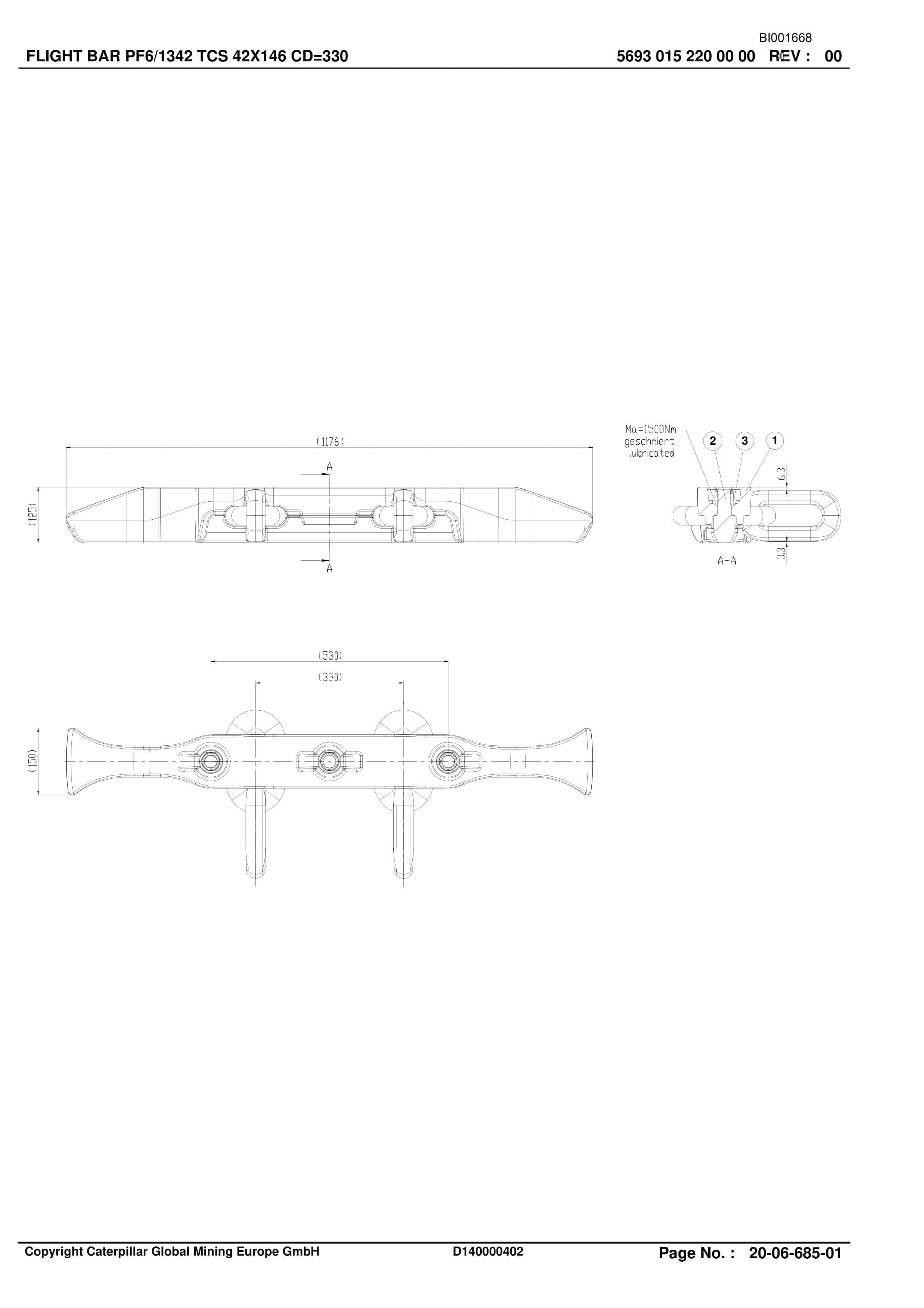 Caterpillar Shearer System Spare Parts List BI001668-00-01-5