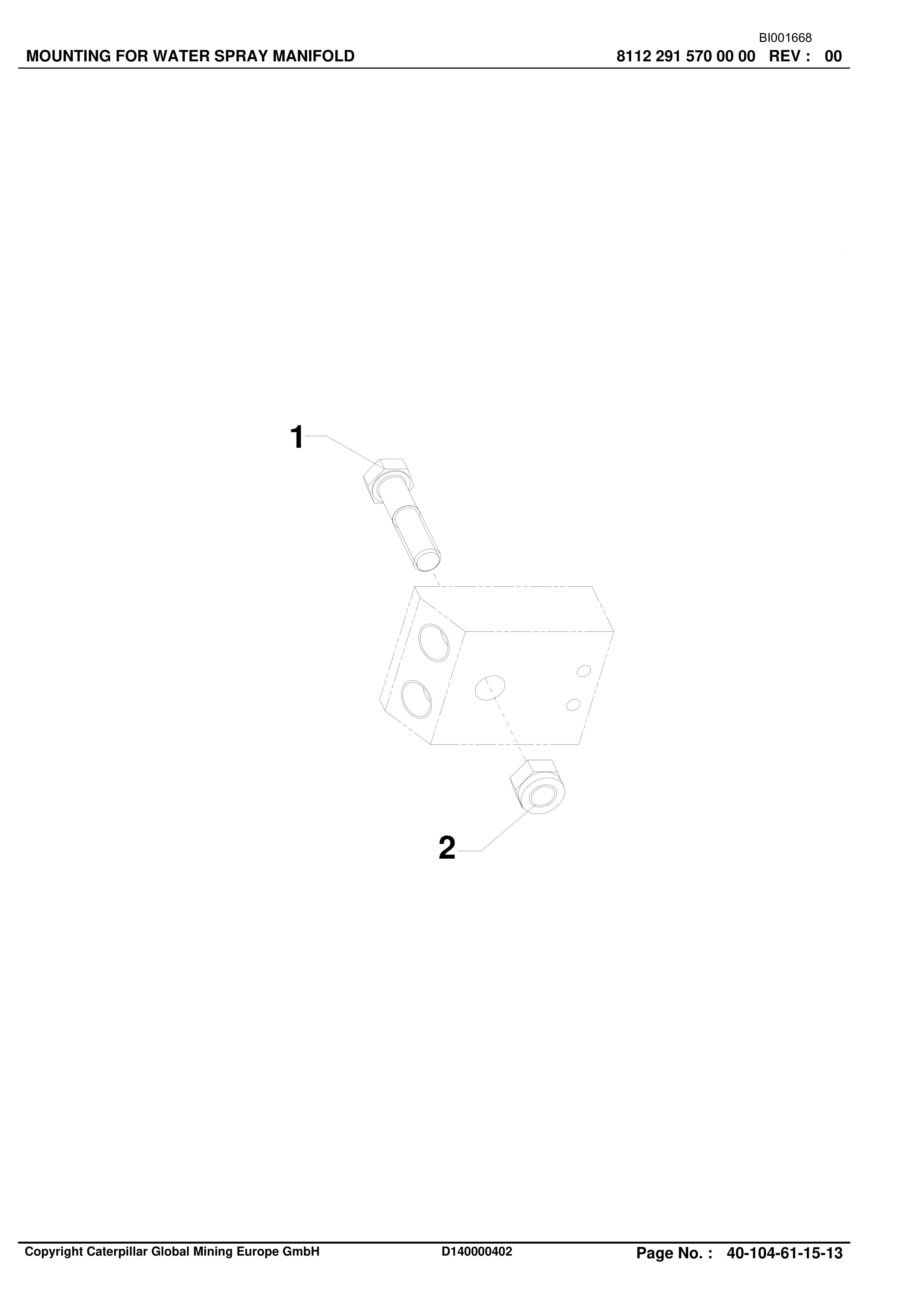 Caterpillar Shearer System Spare Parts List BI001668-00-03-2