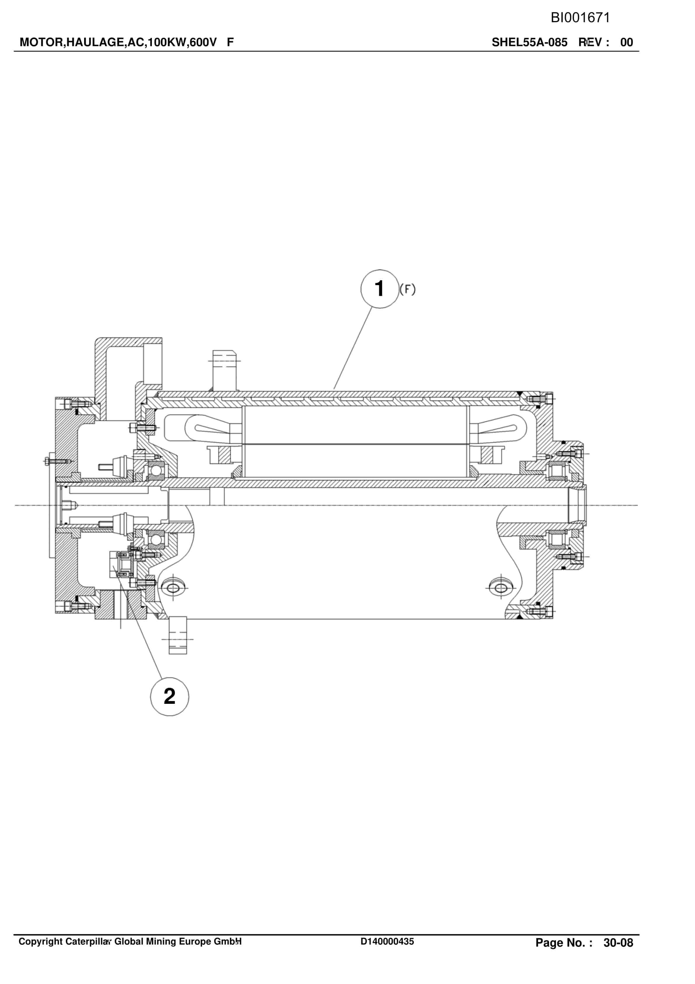 Caterpillar Shearer System Spare Parts List BI001671-2