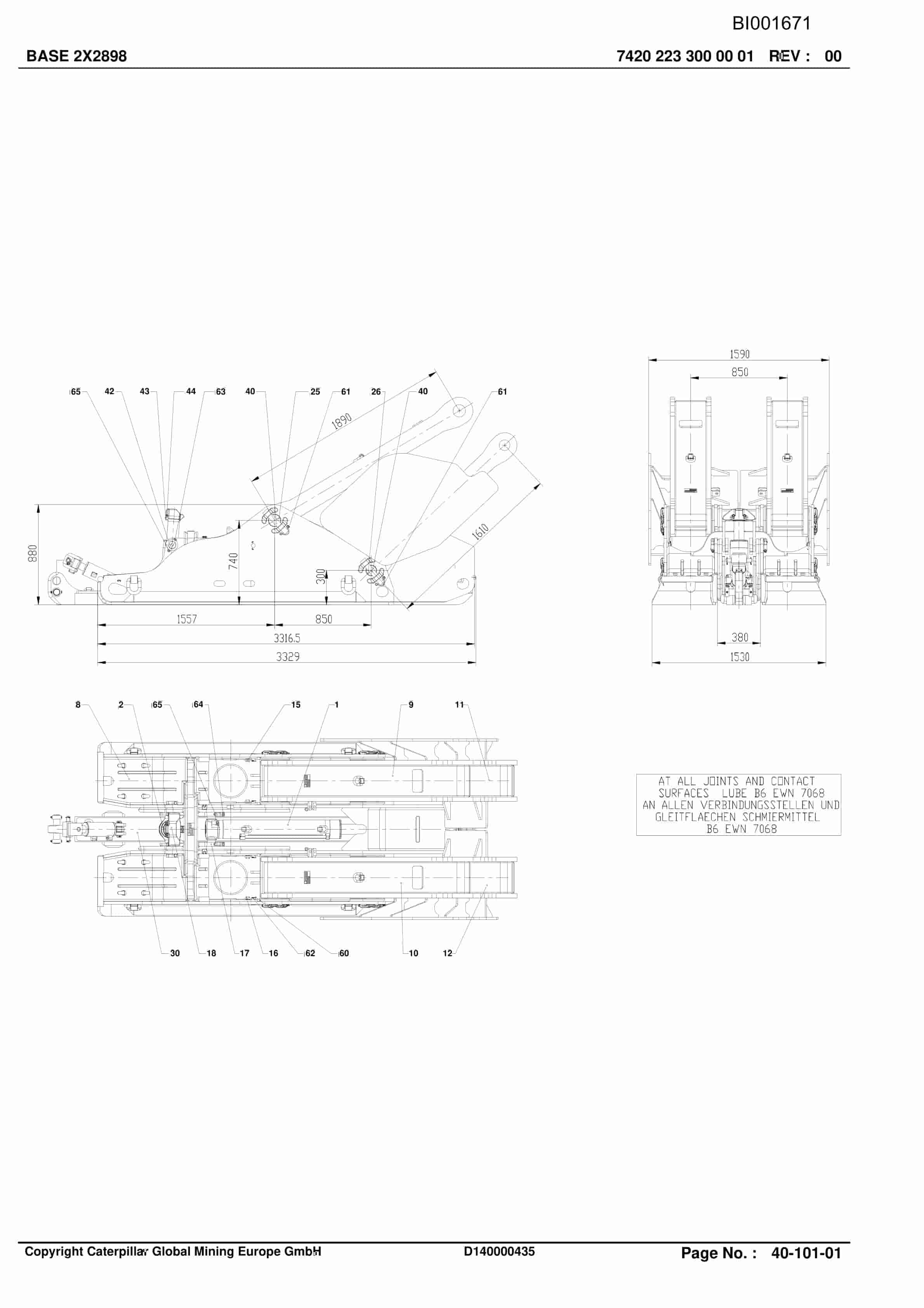 Caterpillar Shearer System Spare Parts List BI001671-4