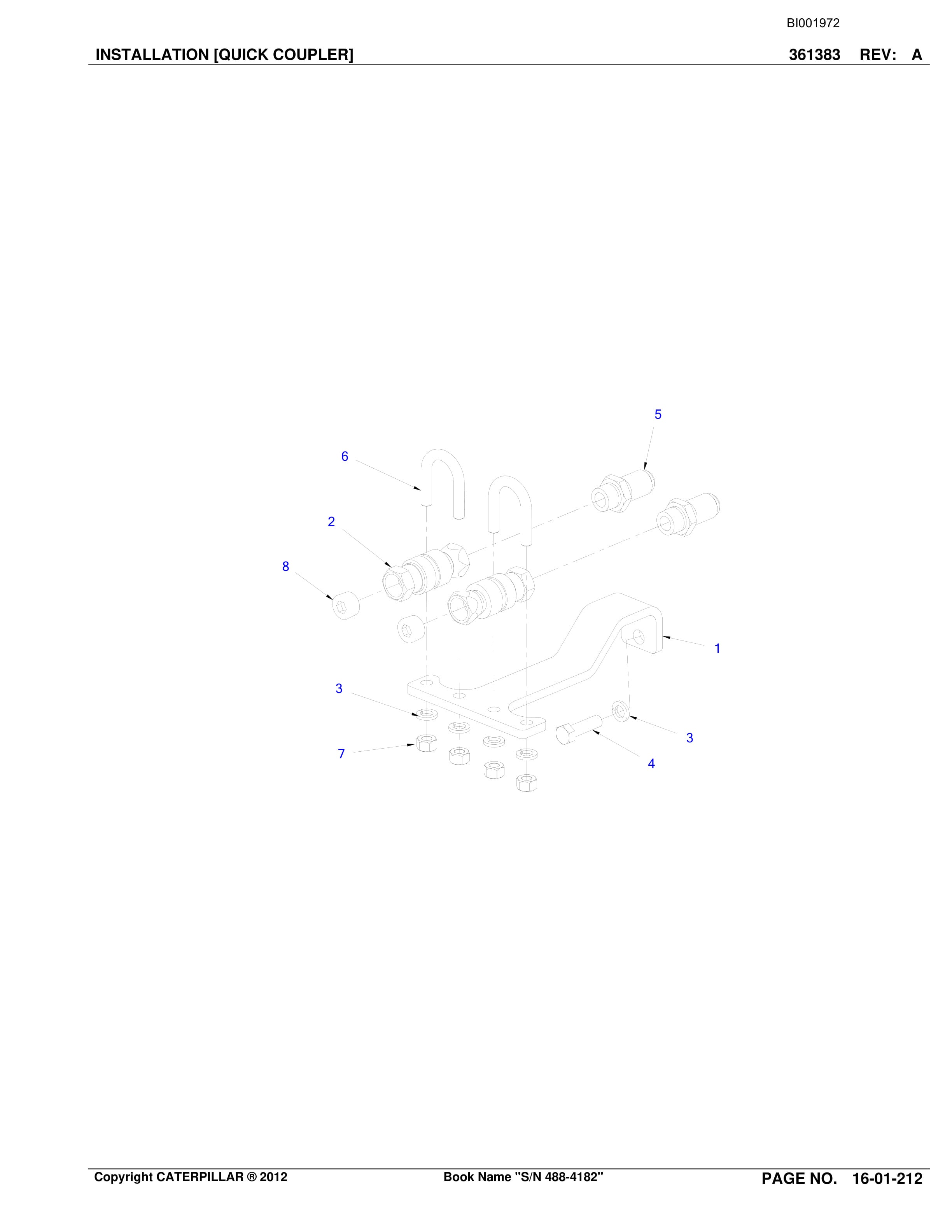 Caterpillar SU482 SCOOP Parts Manual BI001972-4