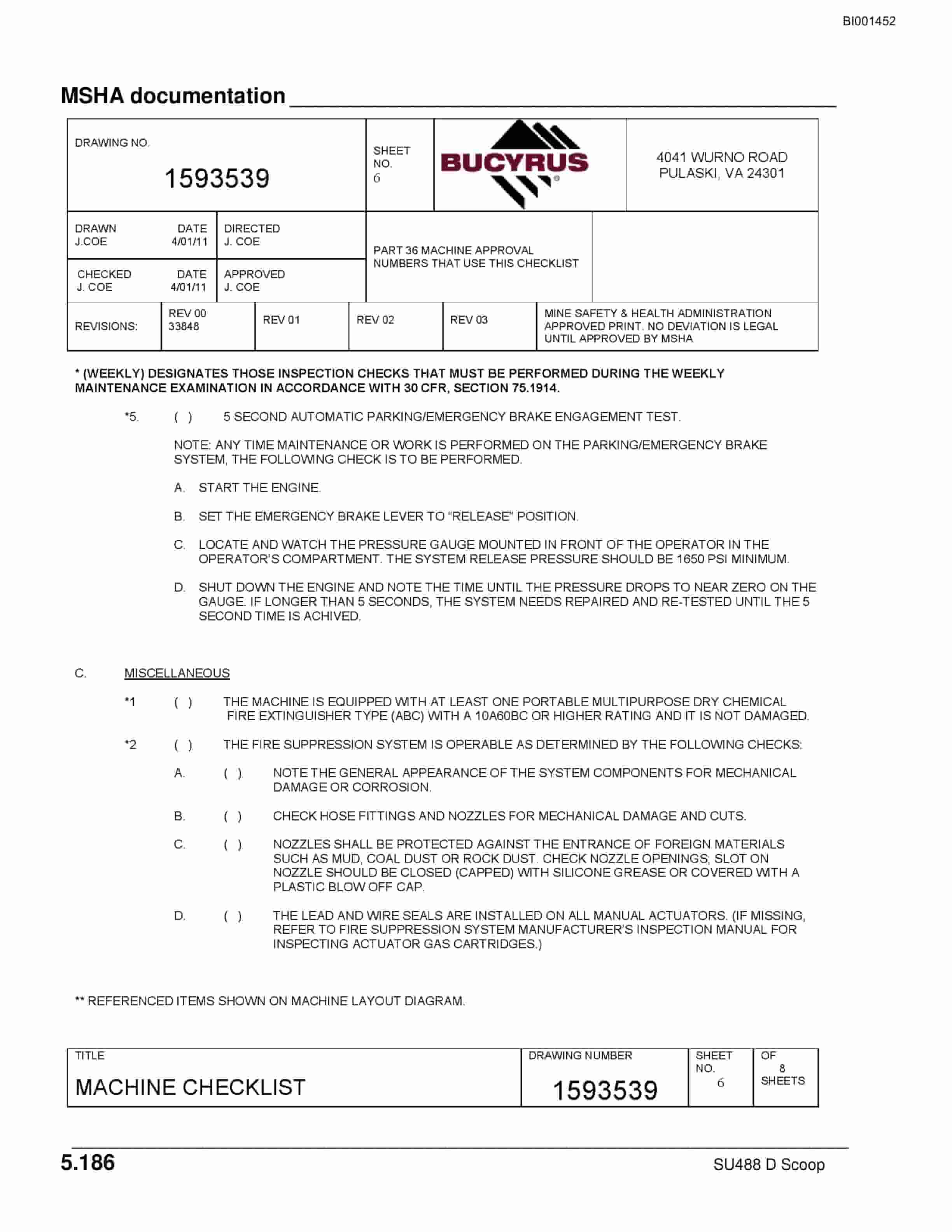 Caterpillar SU488 D SCOOP Parts Manual BI001452-2