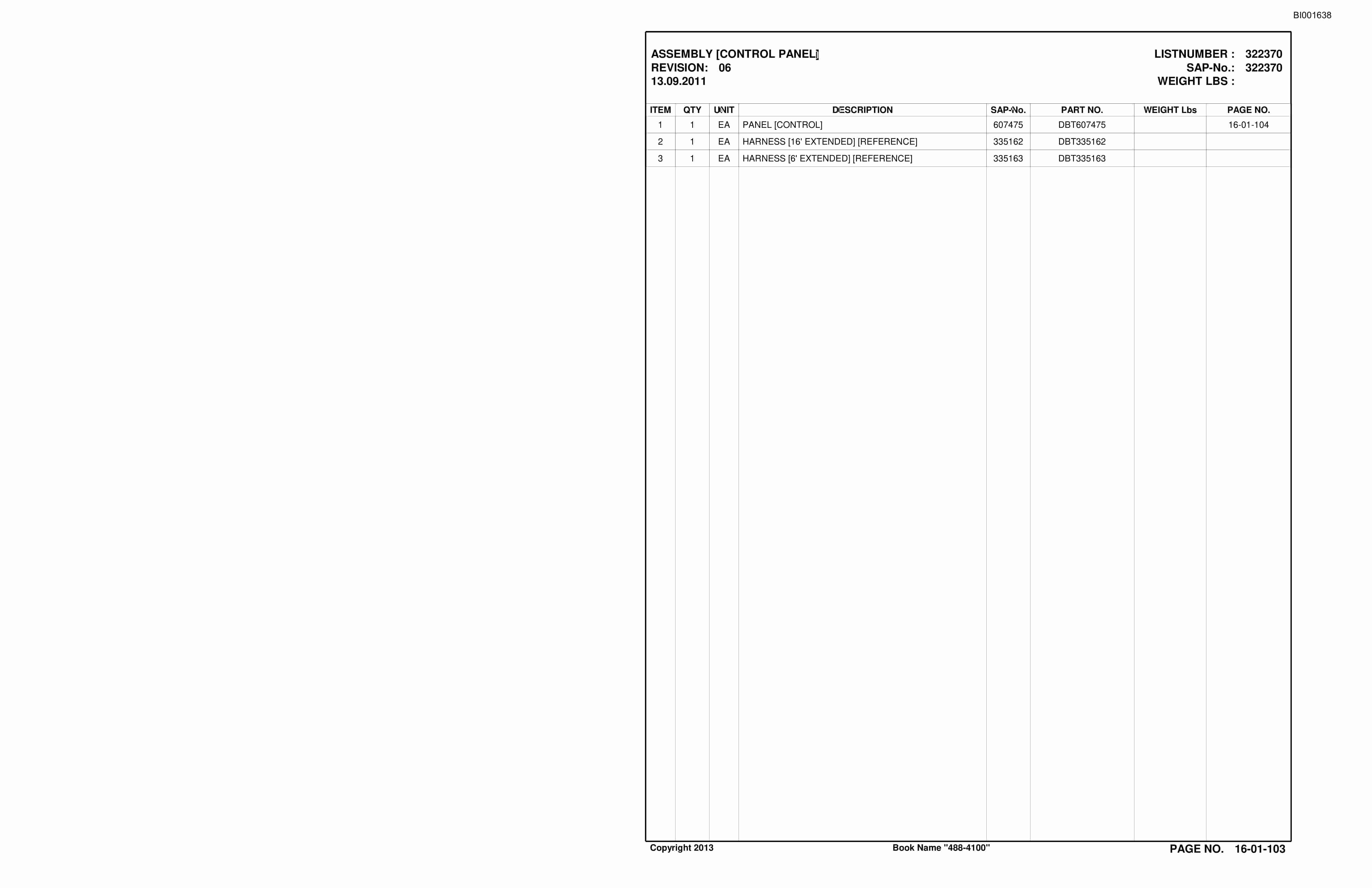 Caterpillar SU488 DN SCOOP Parts Manual BI001638 2 Caterpillar SU488 DN SCOOP Parts Manual BI001638-2