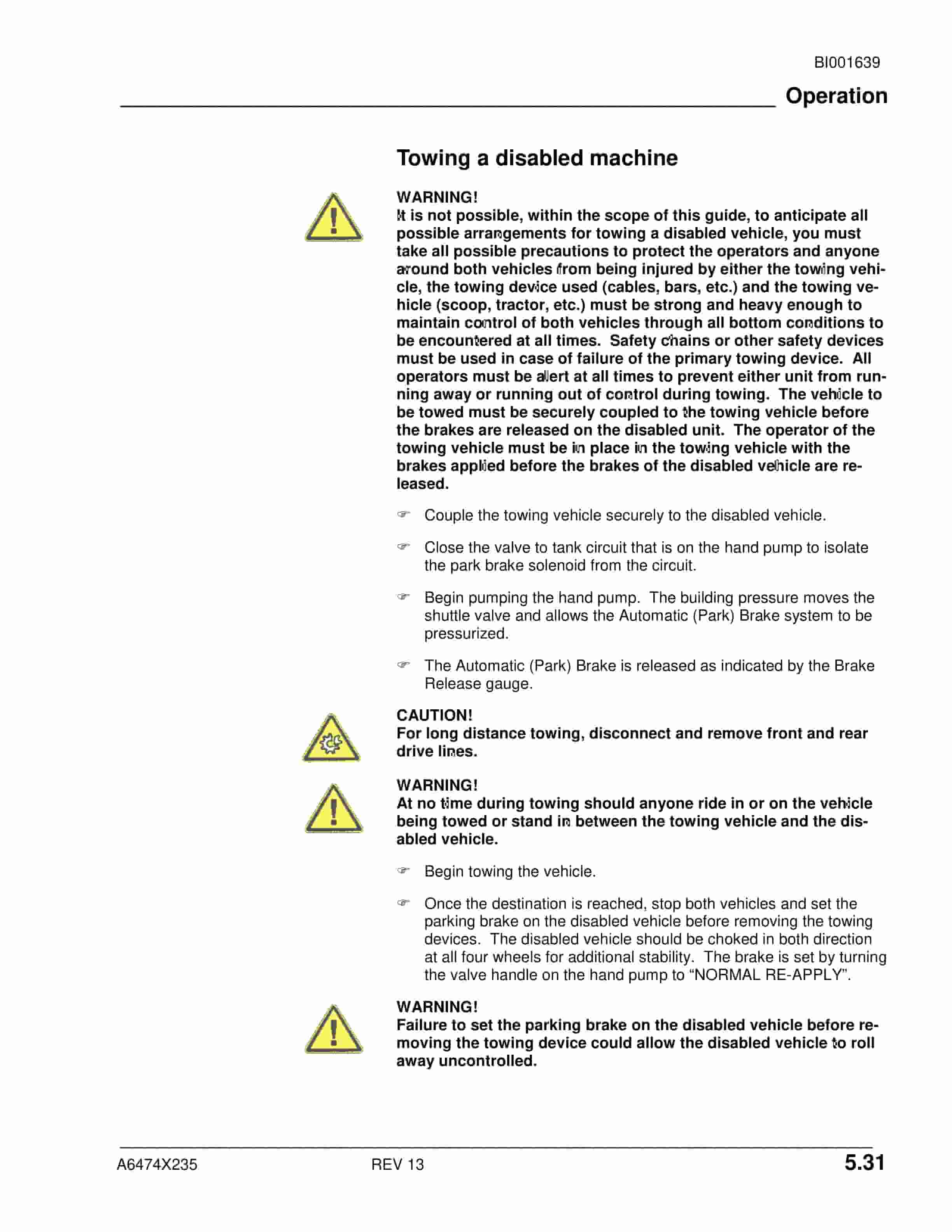 Caterpillar SU488 L, SU488 SCOOP Operation Manual BI001639-2