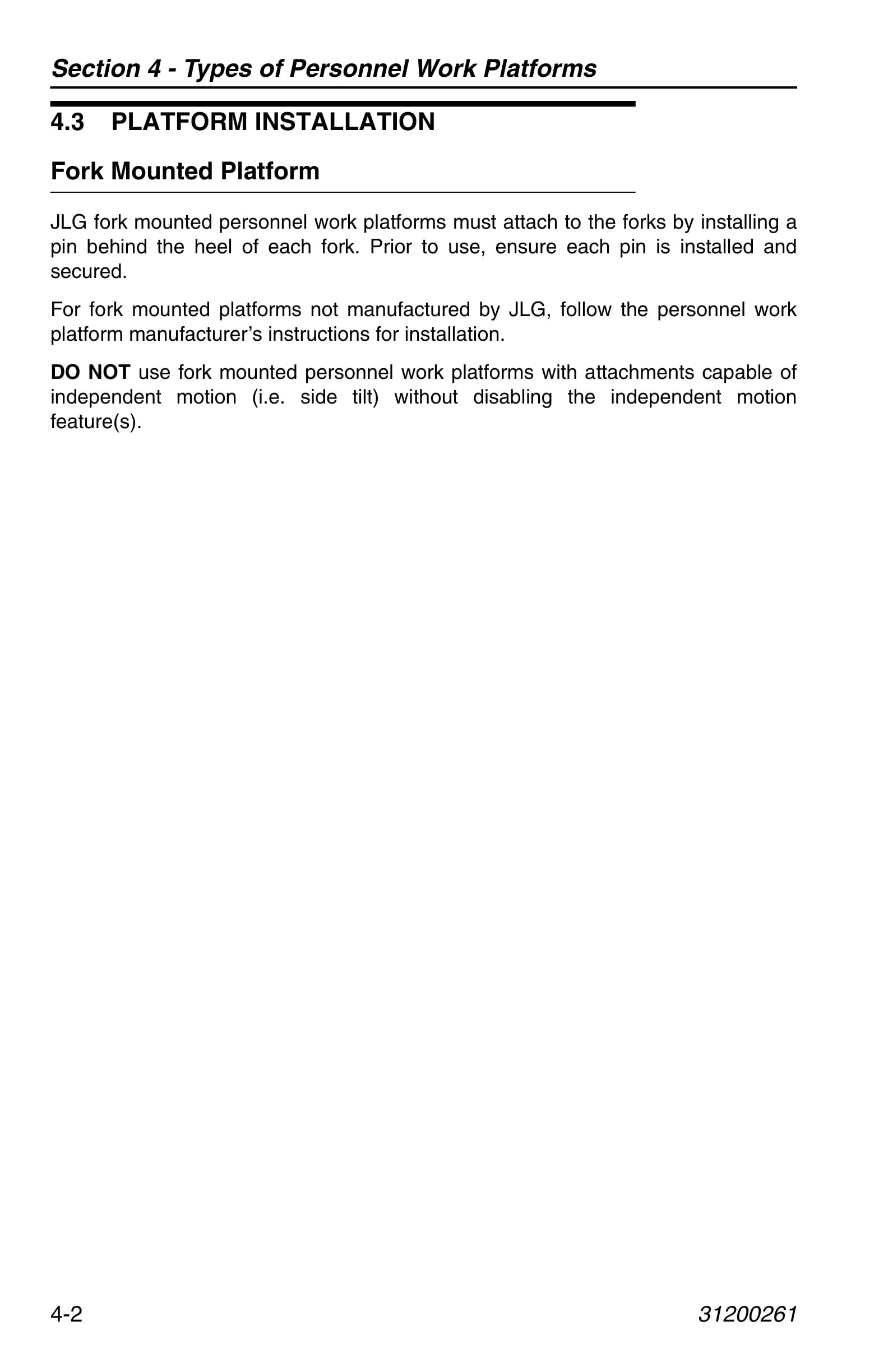 Caterpillar Telehandler Personnel Work Platform Operation And Safety Manual 31200261 4 Caterpillar Telehandler Personnel Work Platform Operation And Safety Manual 31200261 - Image 4