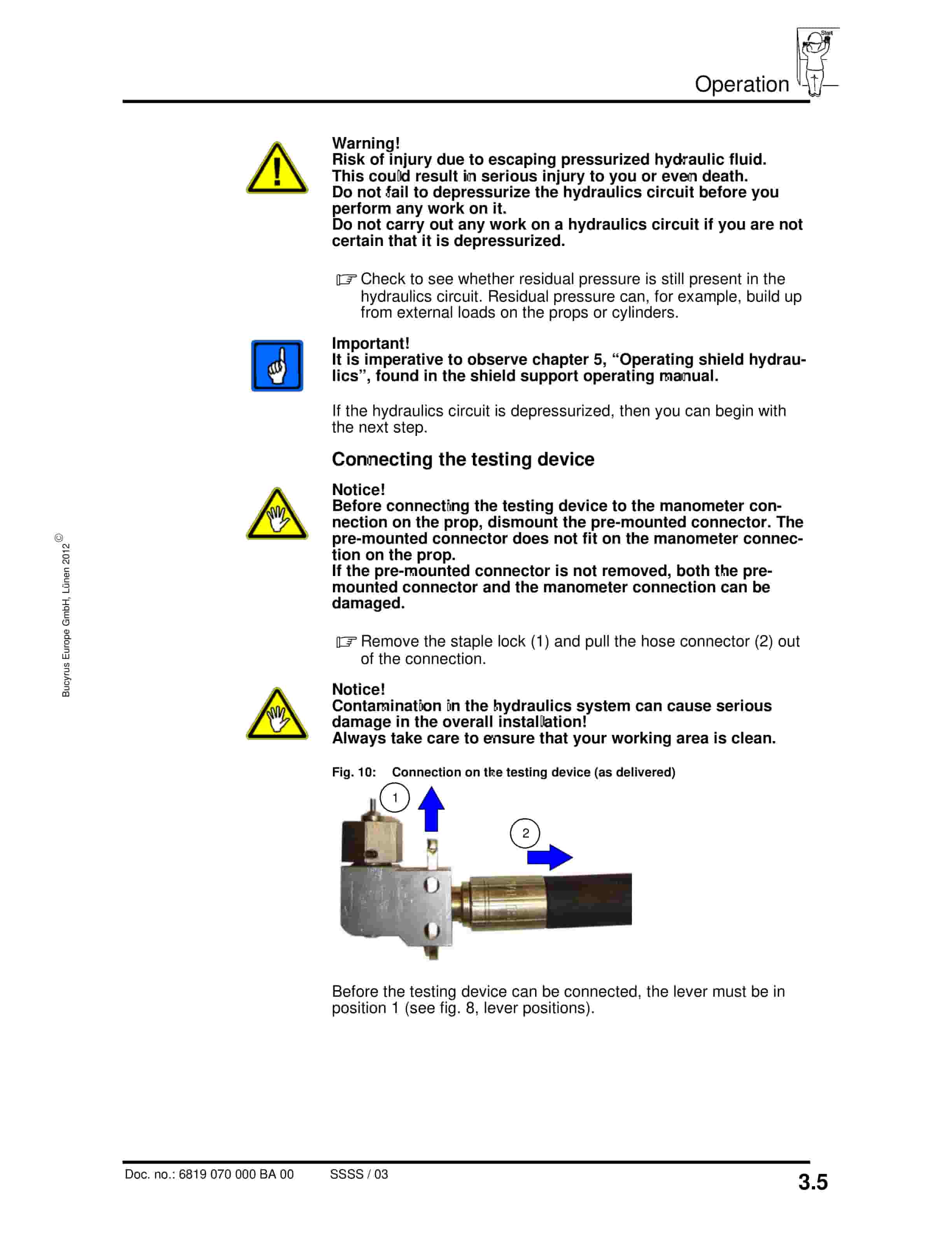 Caterpillar Testing Device for Hydraulic Props And Vents Operation And Maintenance Manual BI001732-00-03-all-EN 4 Caterpillar Testing Device for Hydraulic Props And Vents Operation And Maintenance Manual BI001732-00-03-all-EN-4
