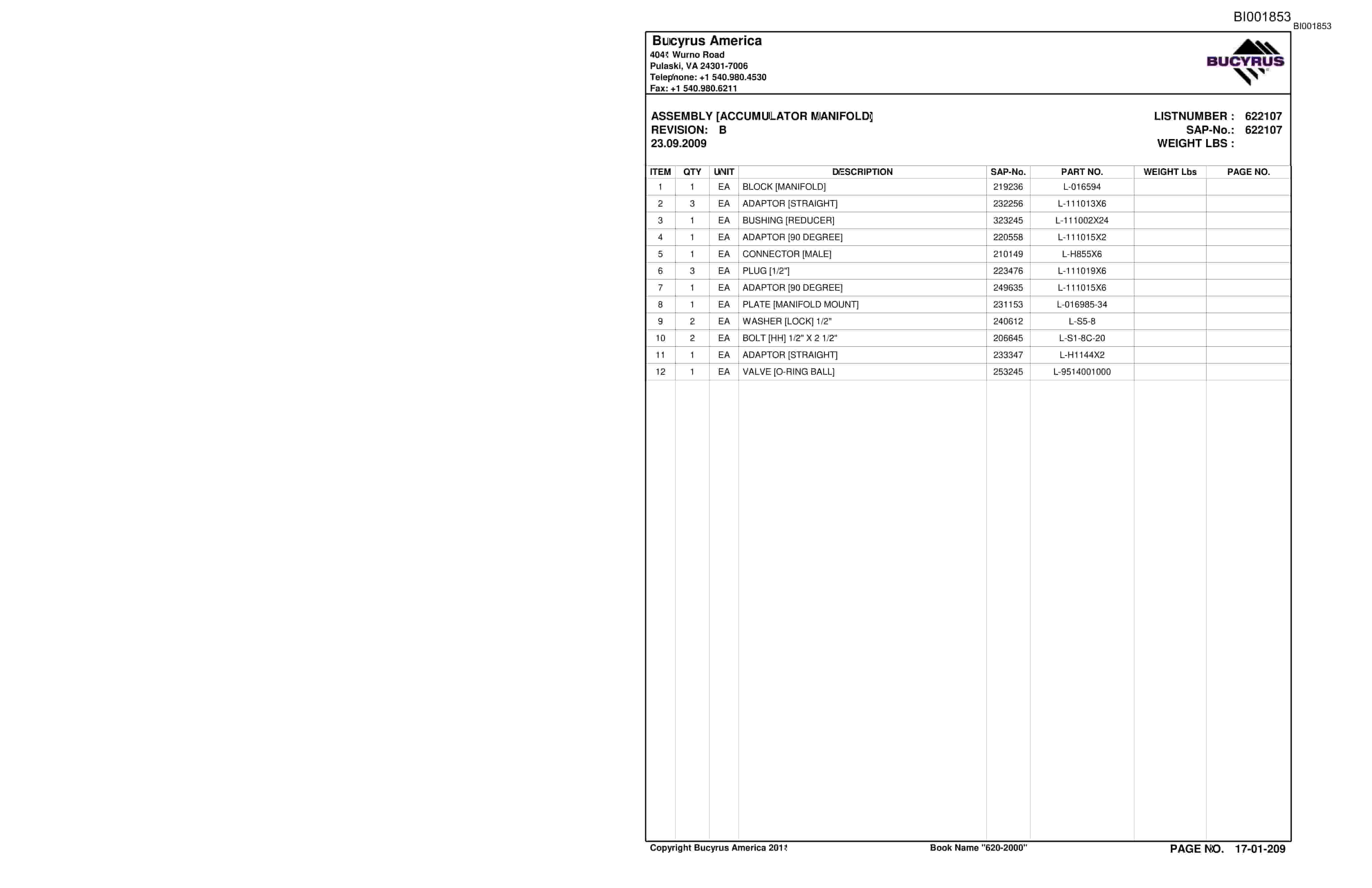 Caterpillar Versatrac Parts Manual BI001853-3