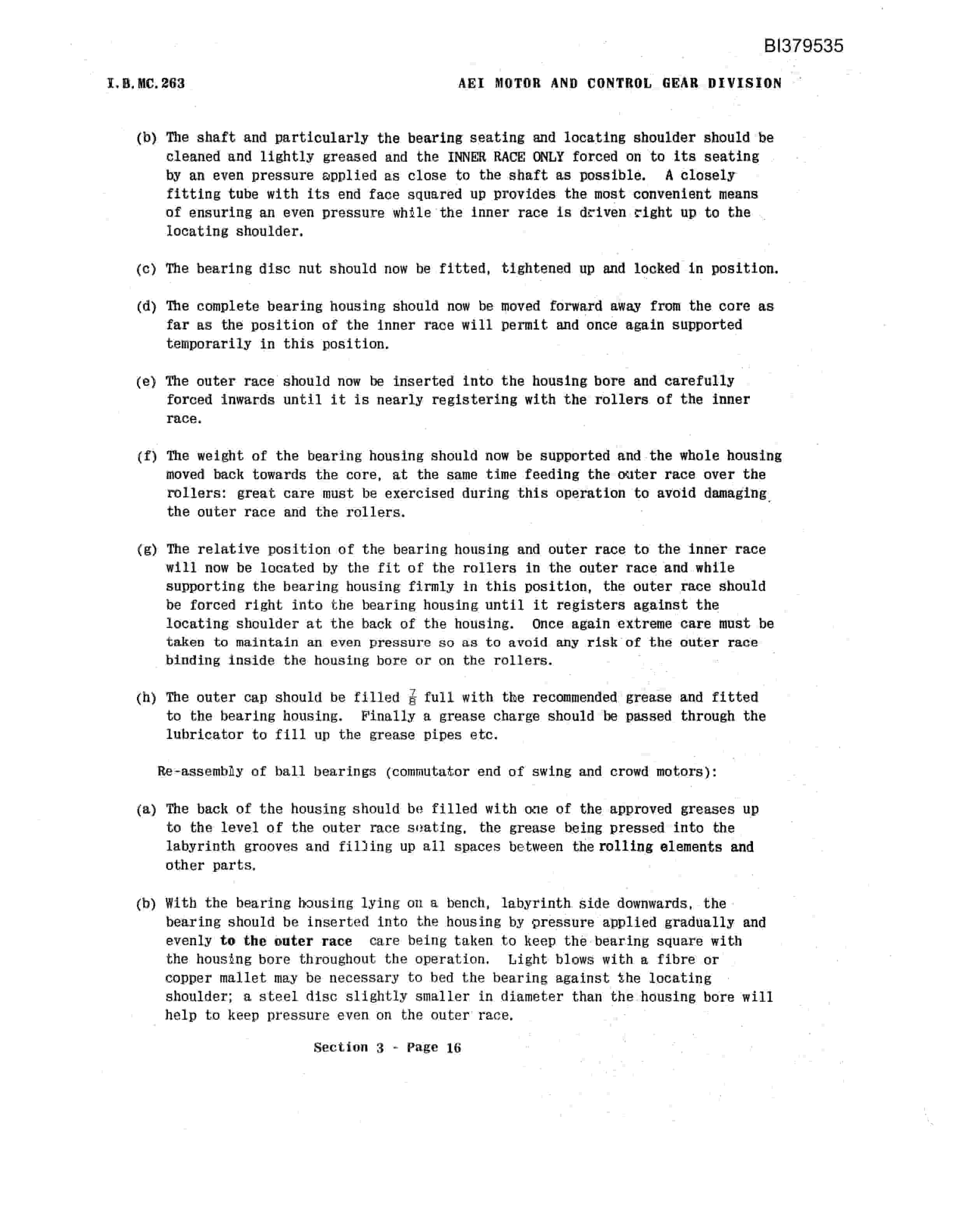Bucyrus 110RB Diesel Electric Excavator Operation And Maintenance Manual BI379535-3