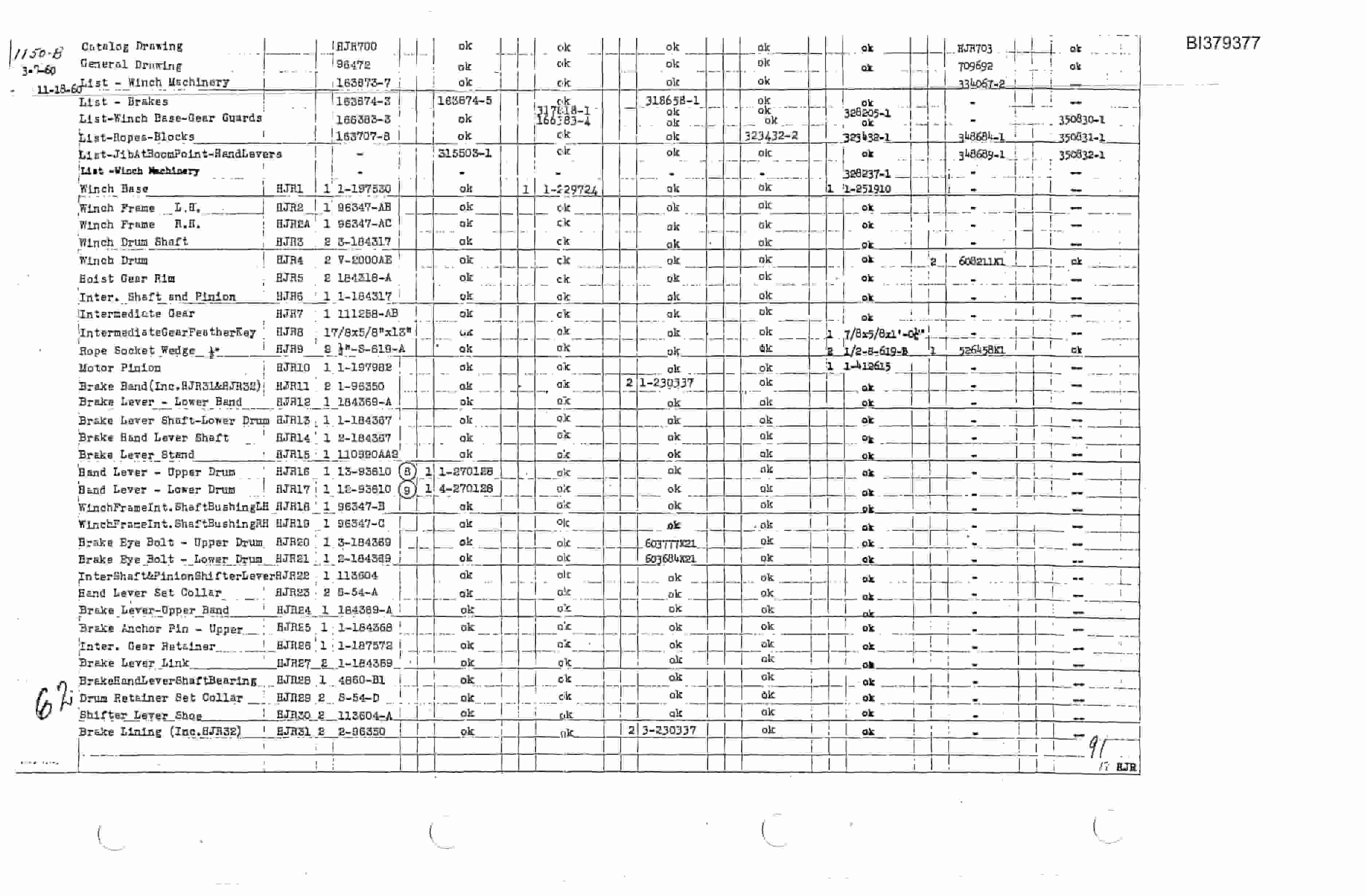 Bucyrus 1250B ICS Parts Catalog BI379377-2