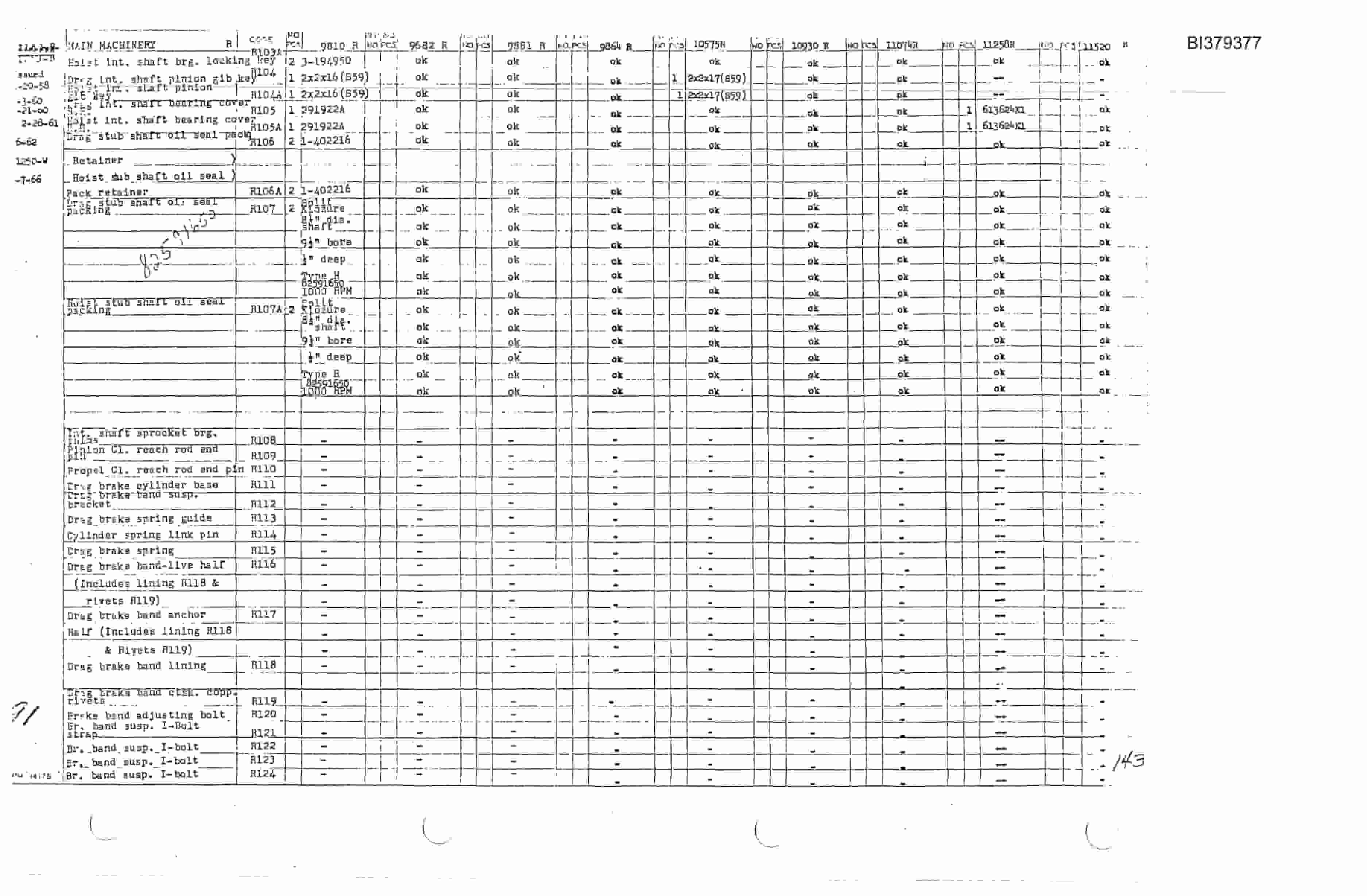 Bucyrus 1250B ICS Parts Catalog BI379377-4