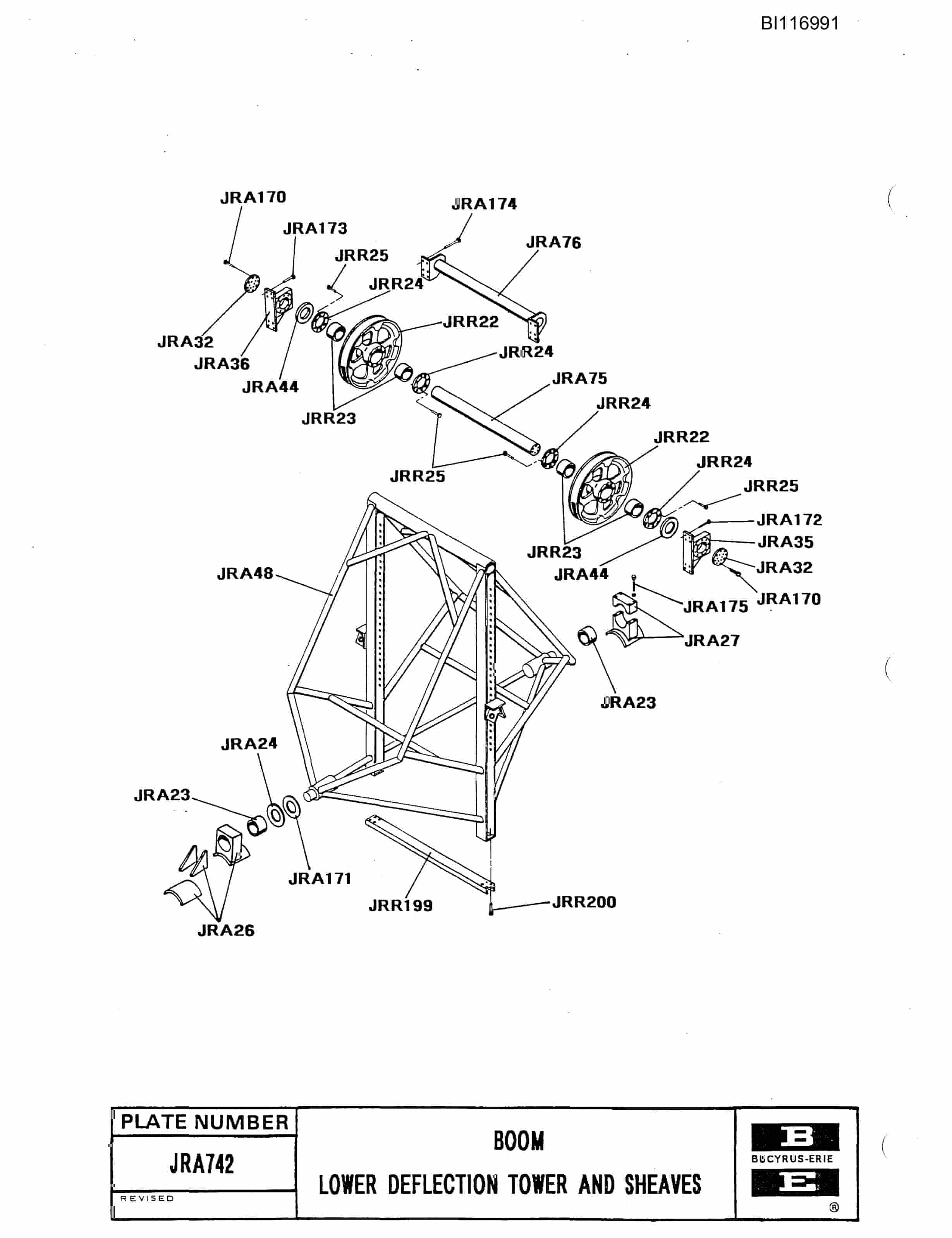 Bucyrus 1260-W Parts Catalog BI116991-3
