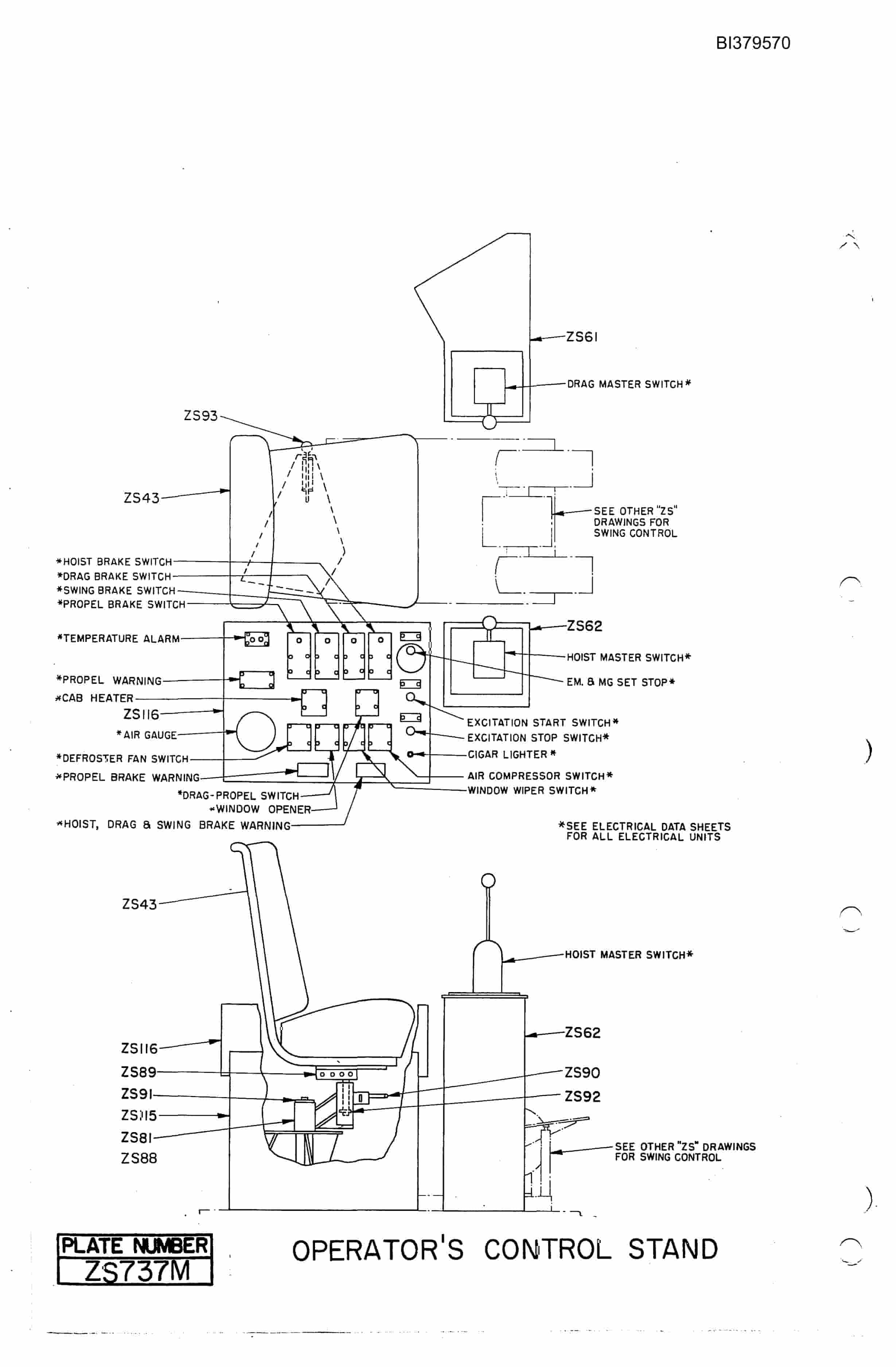 Bucyrus 1260-W Walking Dragline Parts Catalog BI379570-2