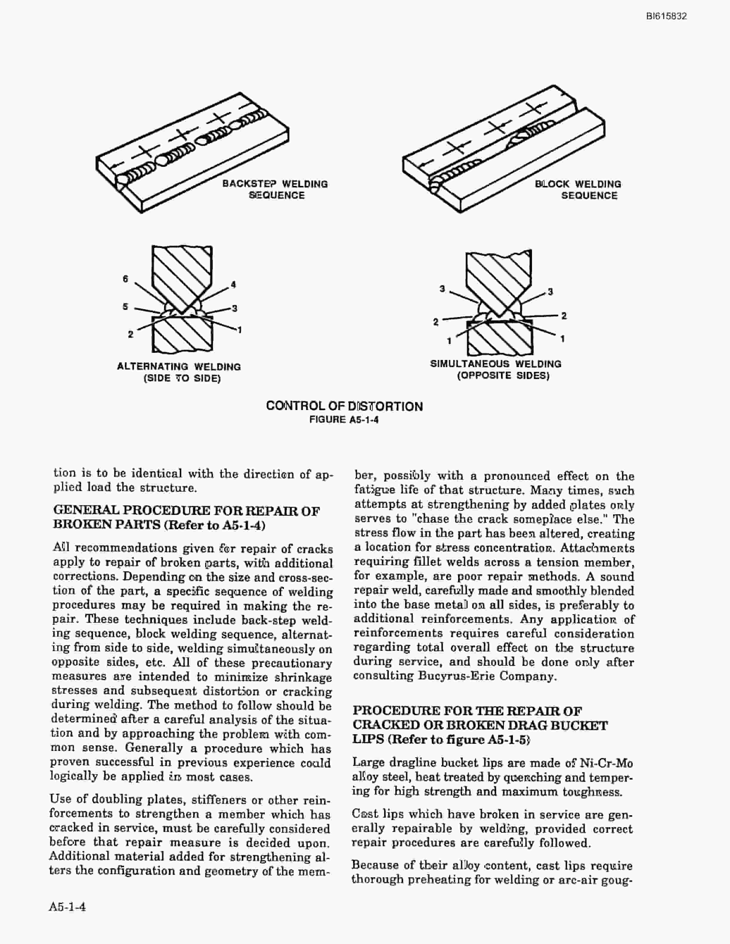 Bucyrus 1260-W Walking Dragline Technical Manual BI615832-4