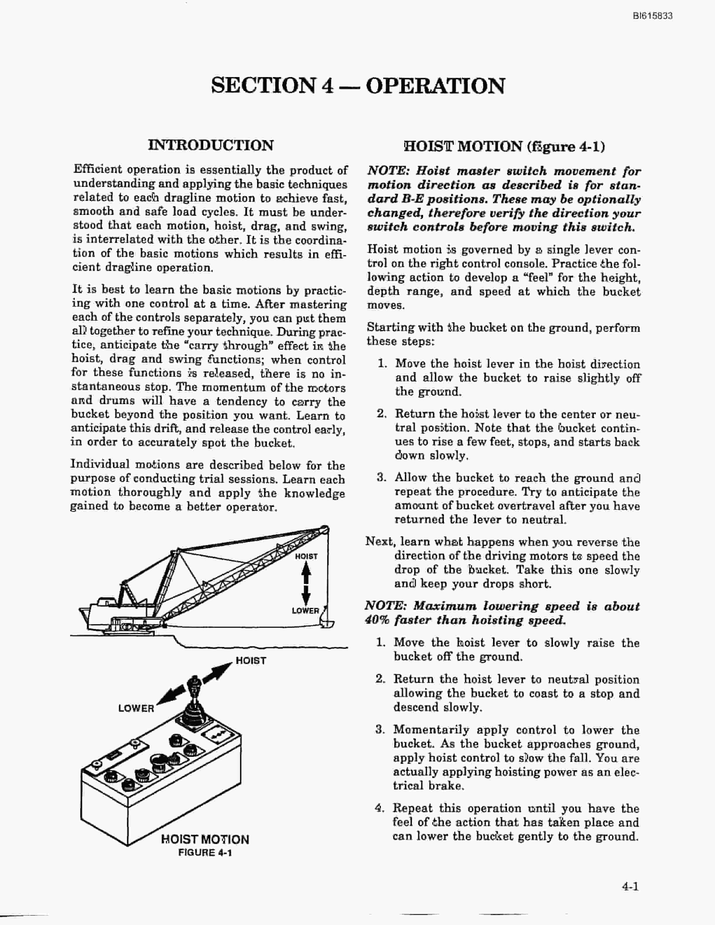 Bucyrus 1260-W Walking Dragline Technical Manual BI615833-4