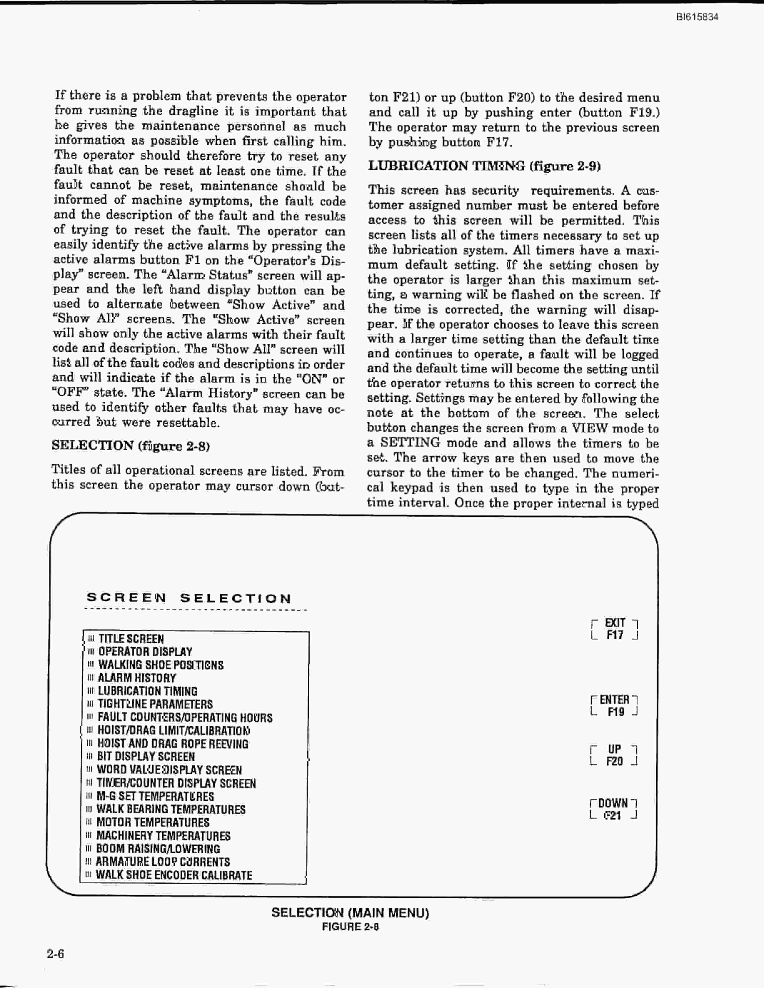 Bucyrus 1260-W Walking Dragline Technical Manual BI615834-2