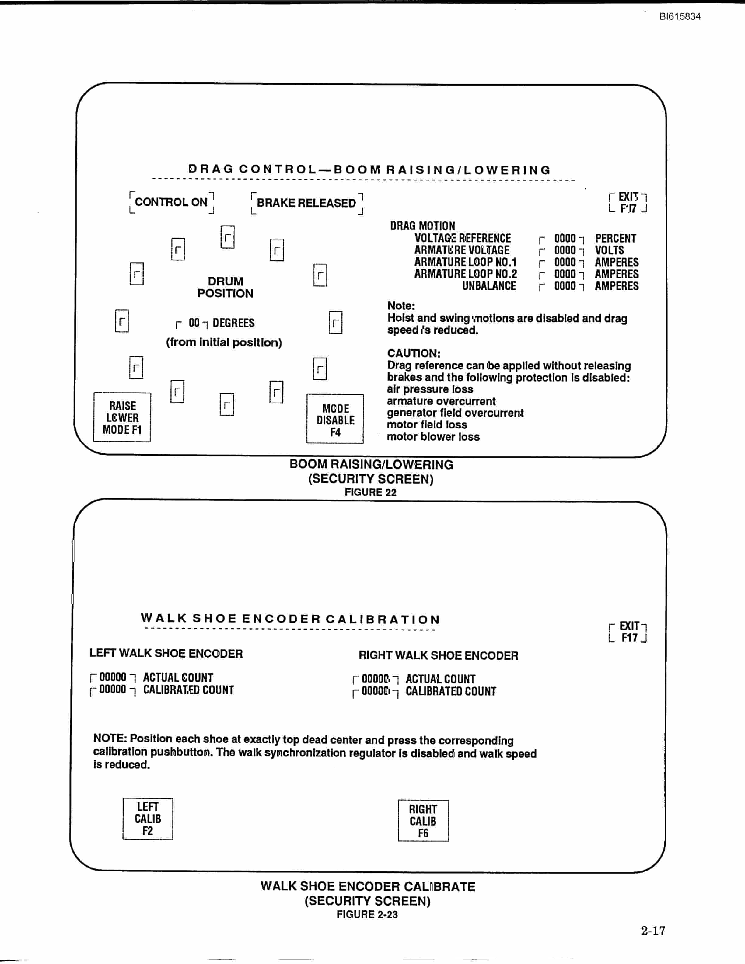 Bucyrus 1260-W Walking Dragline Technical Manual BI615834-5