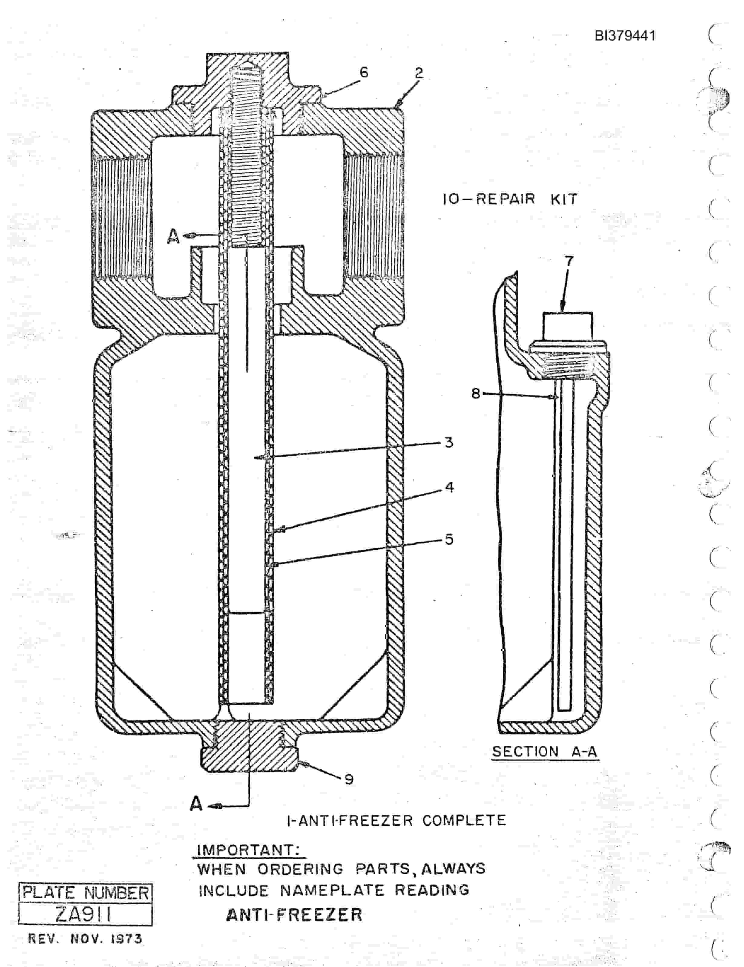 Bucyrus 1260W Drill Parts Catalog BI379441-2