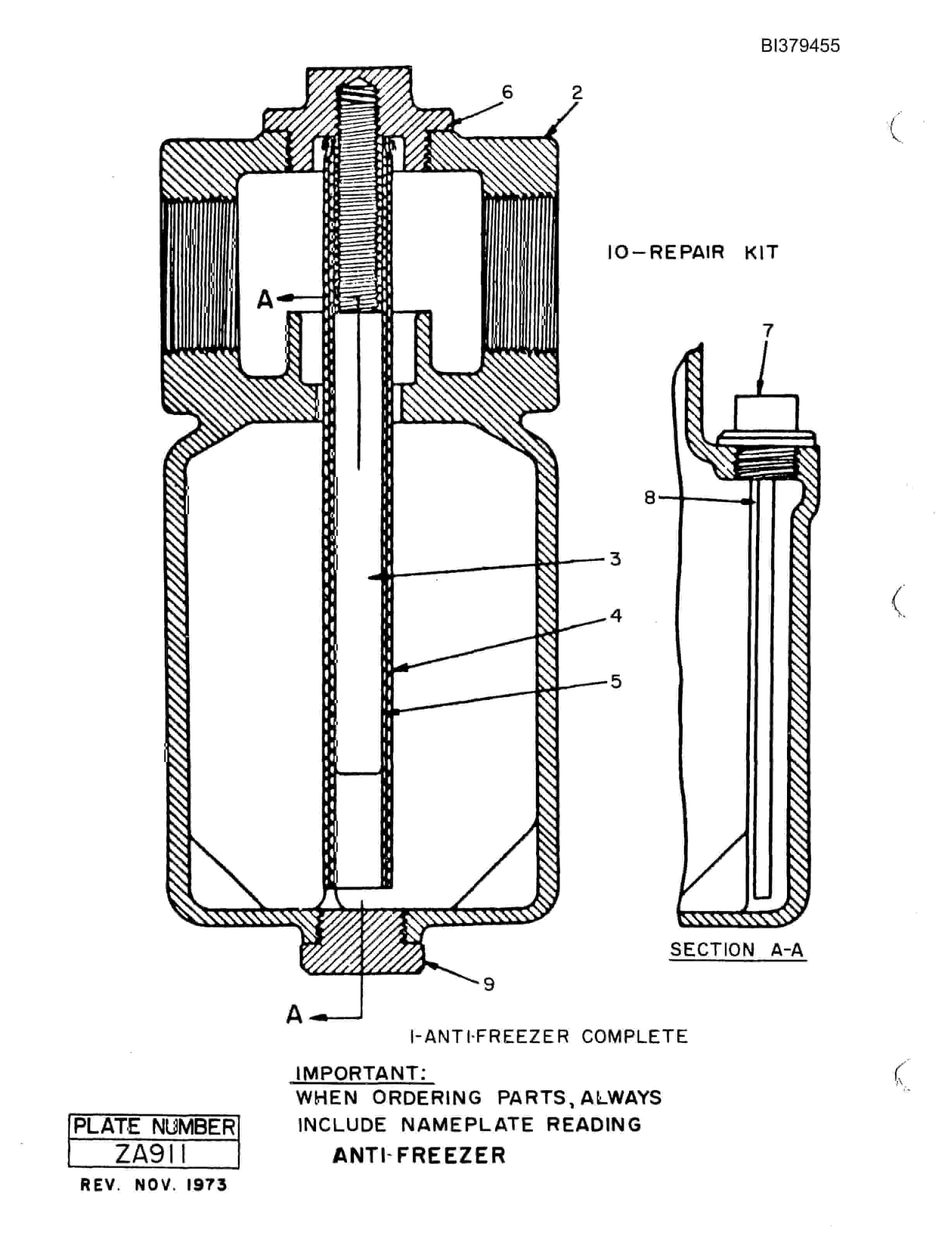 Bucyrus 1260W Drill Parts Catalog BI379455-2