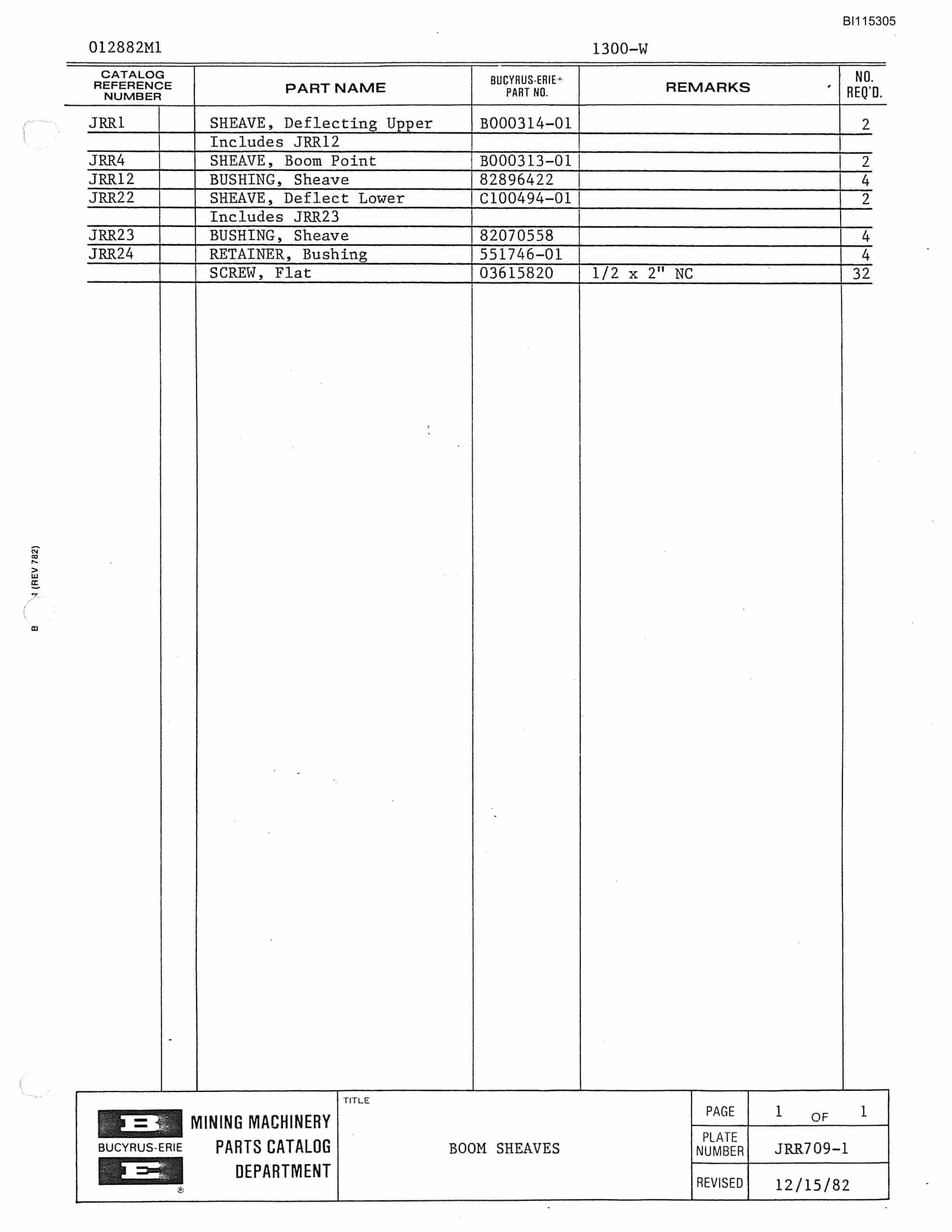 Bucyrus 1300W Walking Dragline Parts Catalog BI115305 4 Bucyrus 1300W Walking Dragline Parts Catalog BI115305 - Image 4