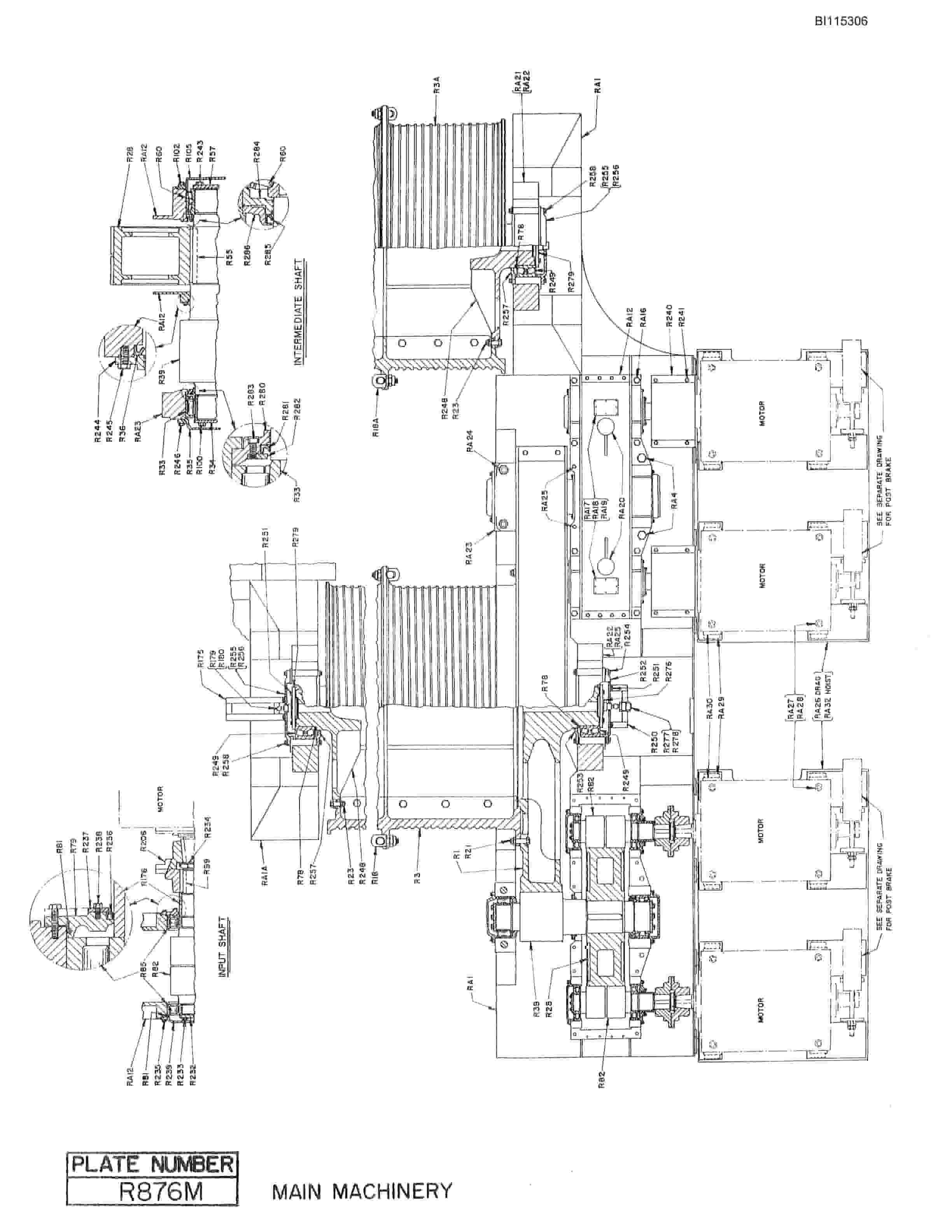 Bucyrus 1350W Walking Dragline Parts Catalog BI115306-2