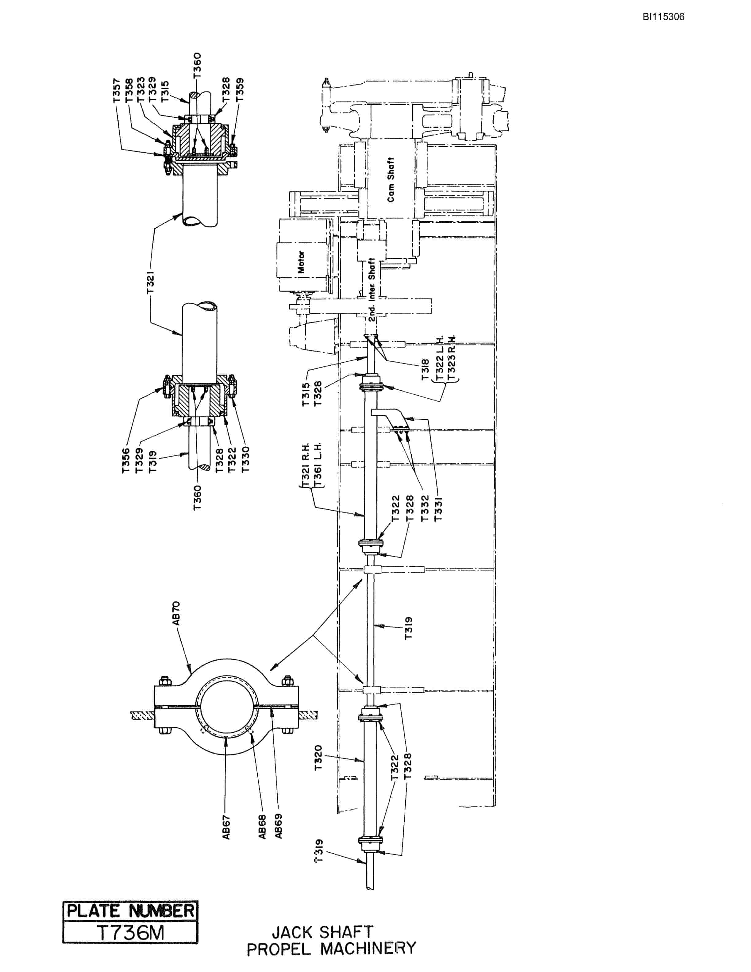 Bucyrus 1350W Walking Dragline Parts Catalog BI115306-3
