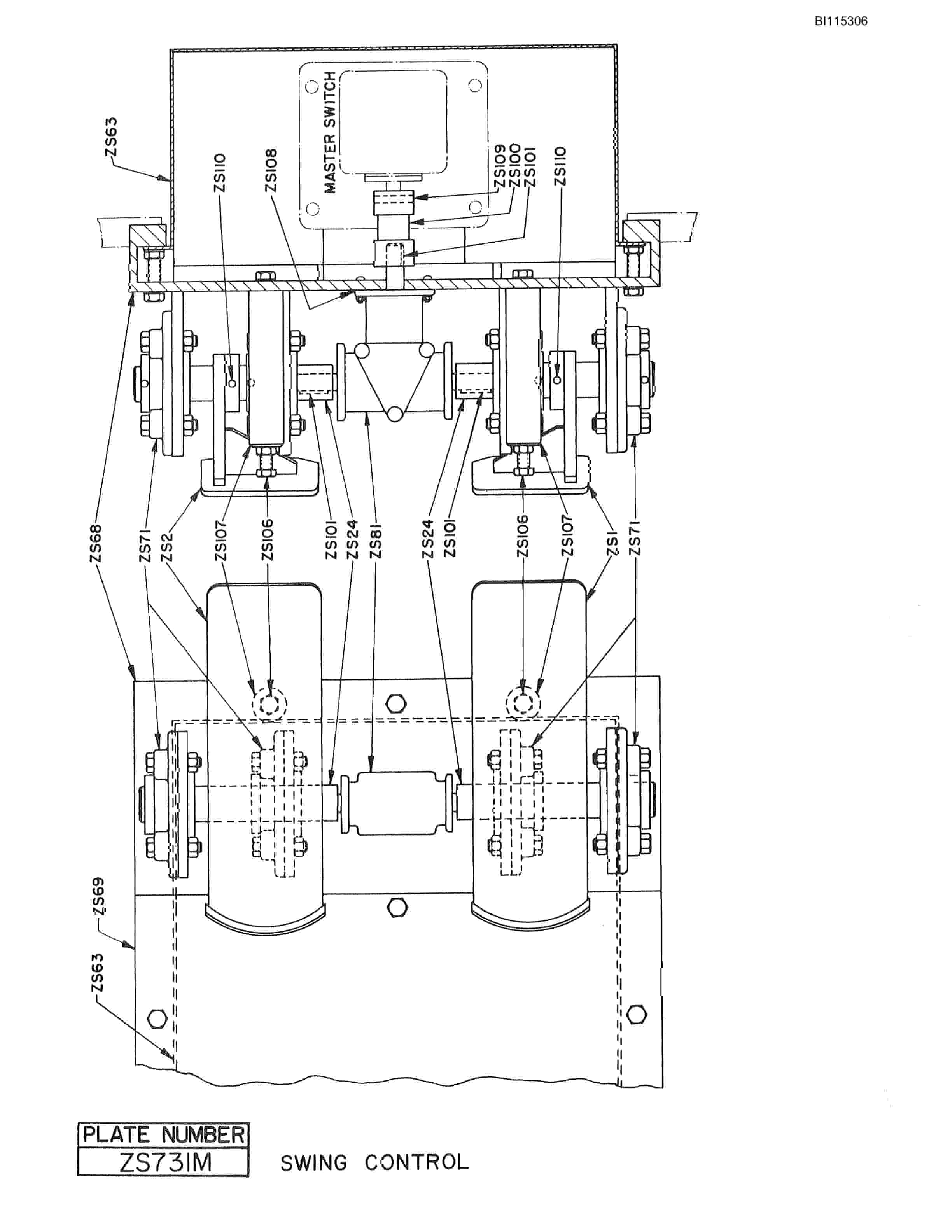 Bucyrus 1350W Walking Dragline Parts Catalog BI115306-5