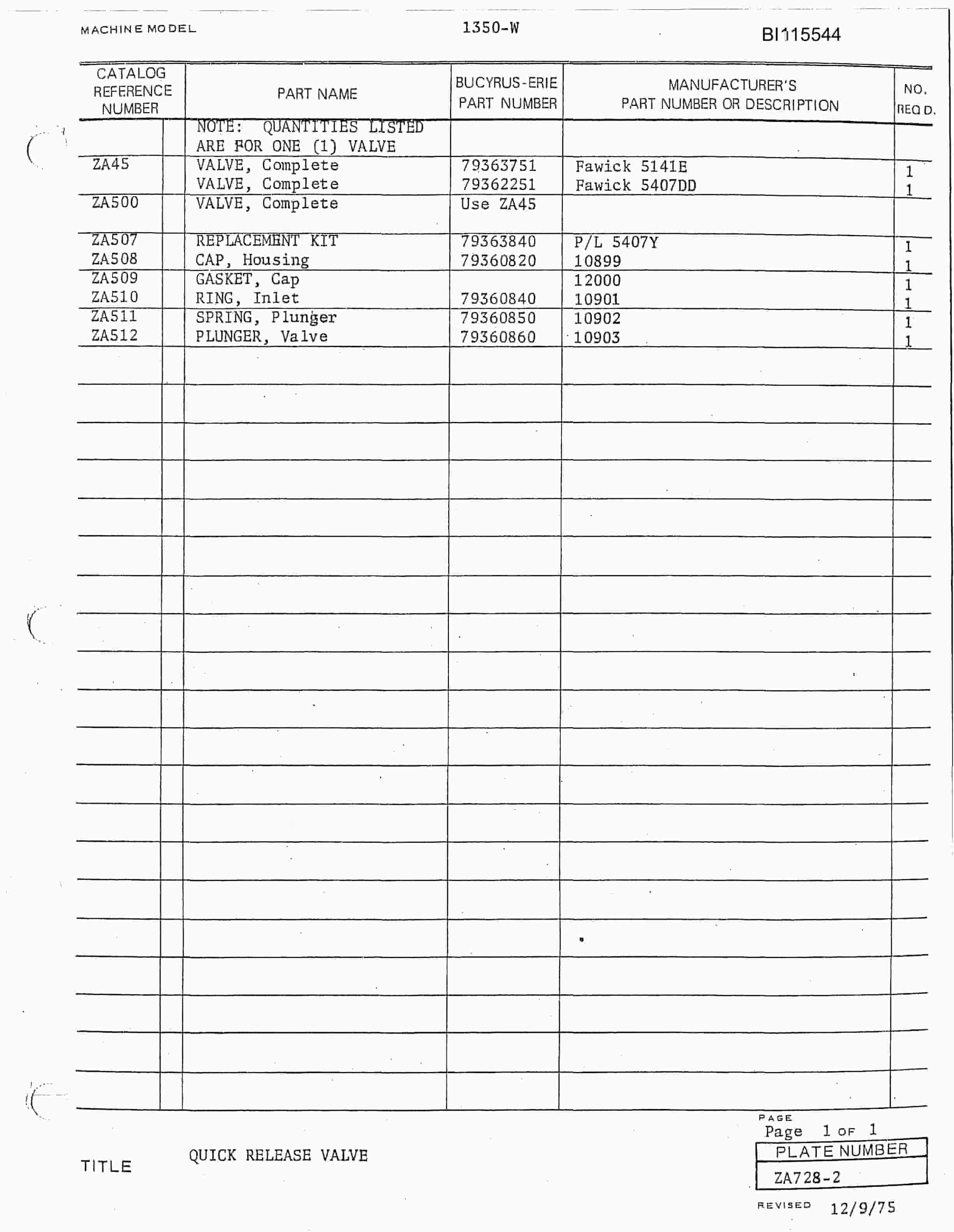 Bucyrus 1350W Walking Dragline Technical Manual BI115544-2