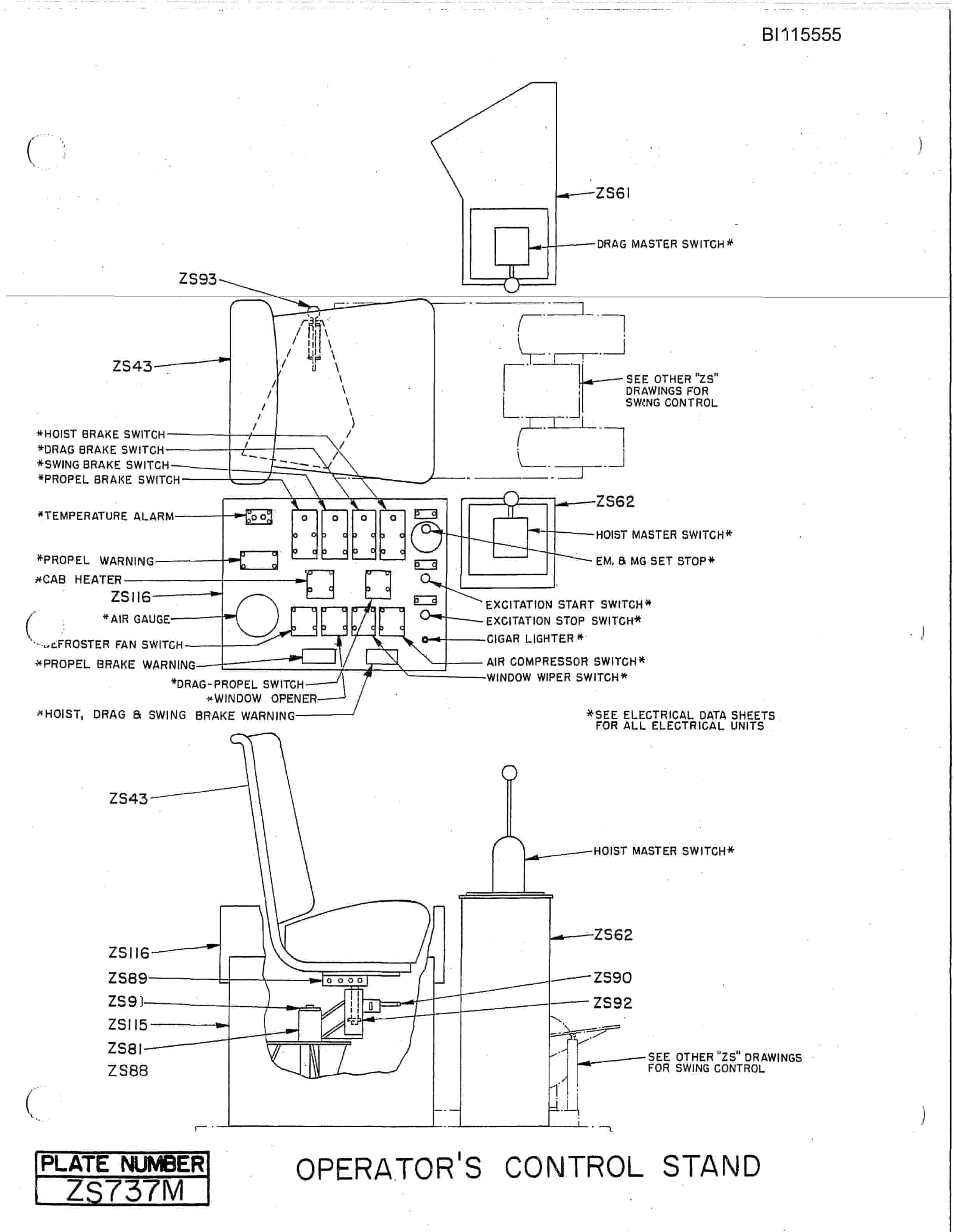 Bucyrus 1350W Walking Dragline Technical Manual BI115555-2