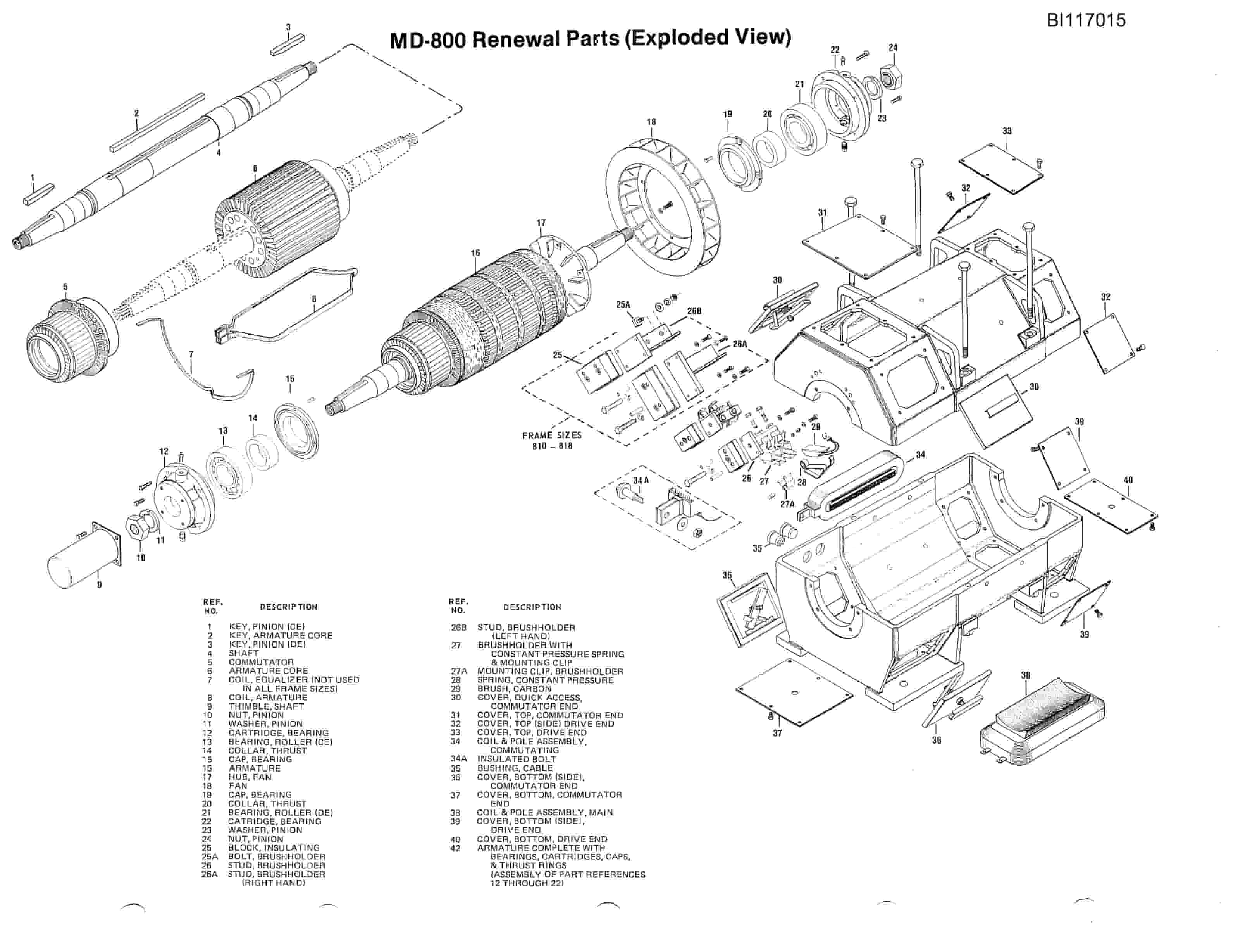 Bucyrus 1360-W Dragline Parts Catalog BI117015-3