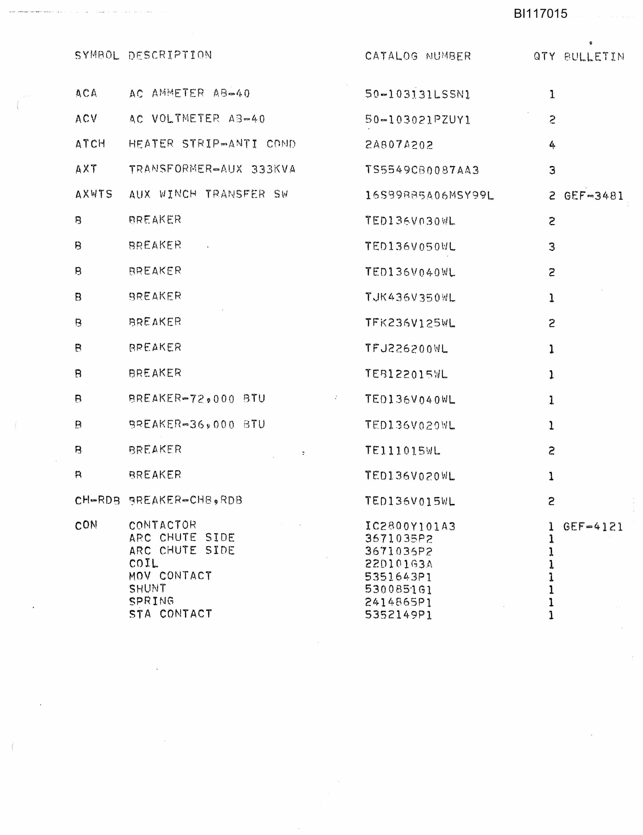 Bucyrus 1360-W Dragline Parts Catalog BI117015-4