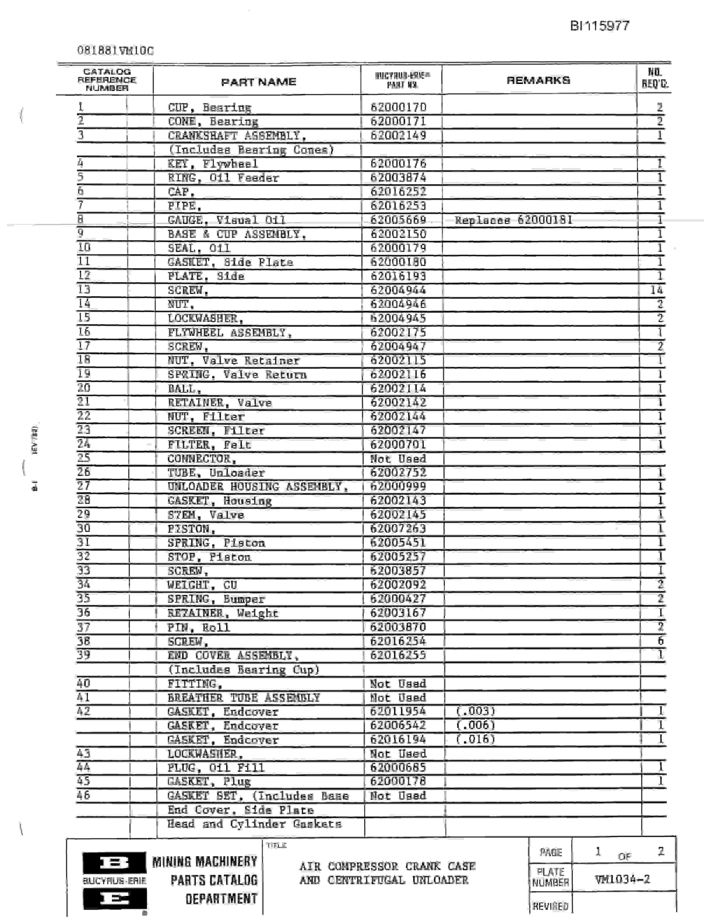 Bucyrus 1370-W Dragline Technical Manual BI115977-4