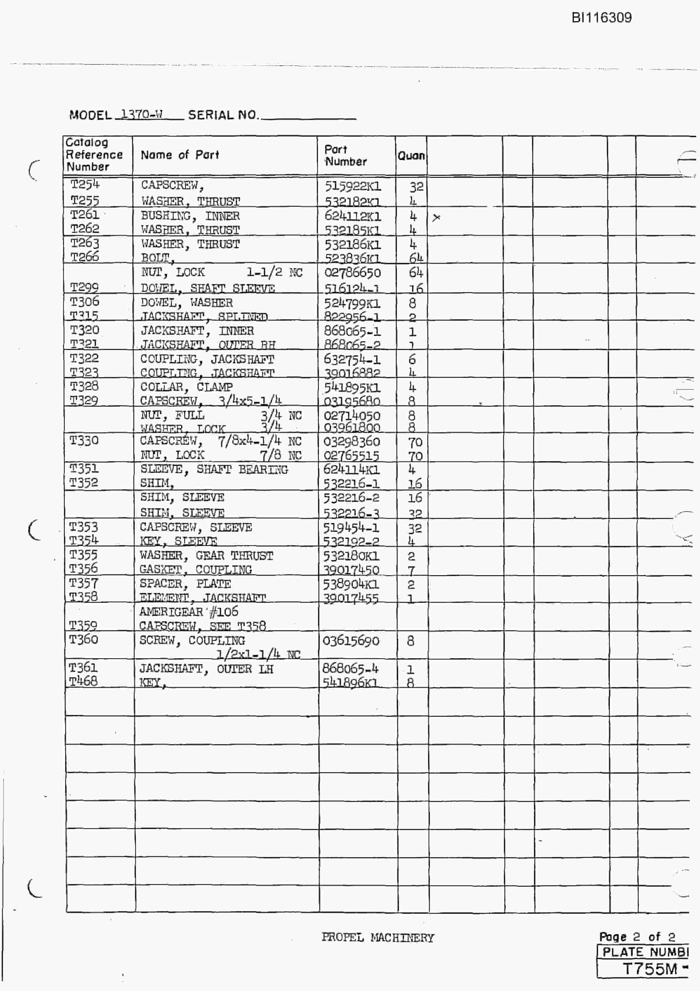 Bucyrus 1370-W Mining Parts Catalog BI116309 4 Bucyrus 1370-W Mining Parts Catalog BI116309 - Image 4