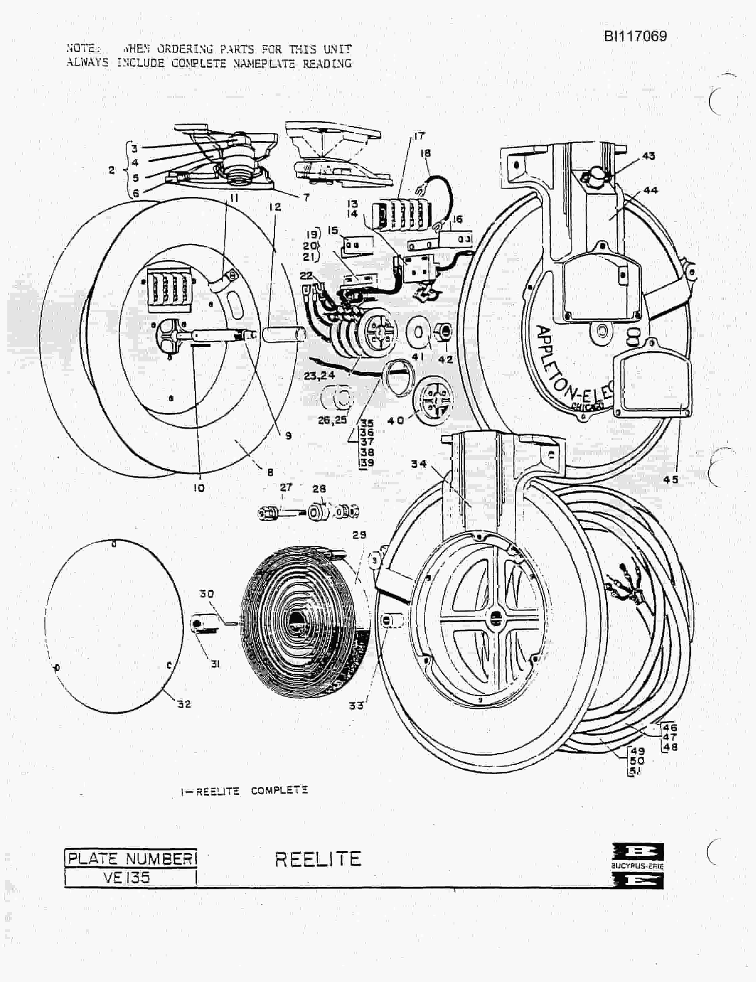 Bucyrus 1370W Walking Dragline Parts Catalog BI117069-3