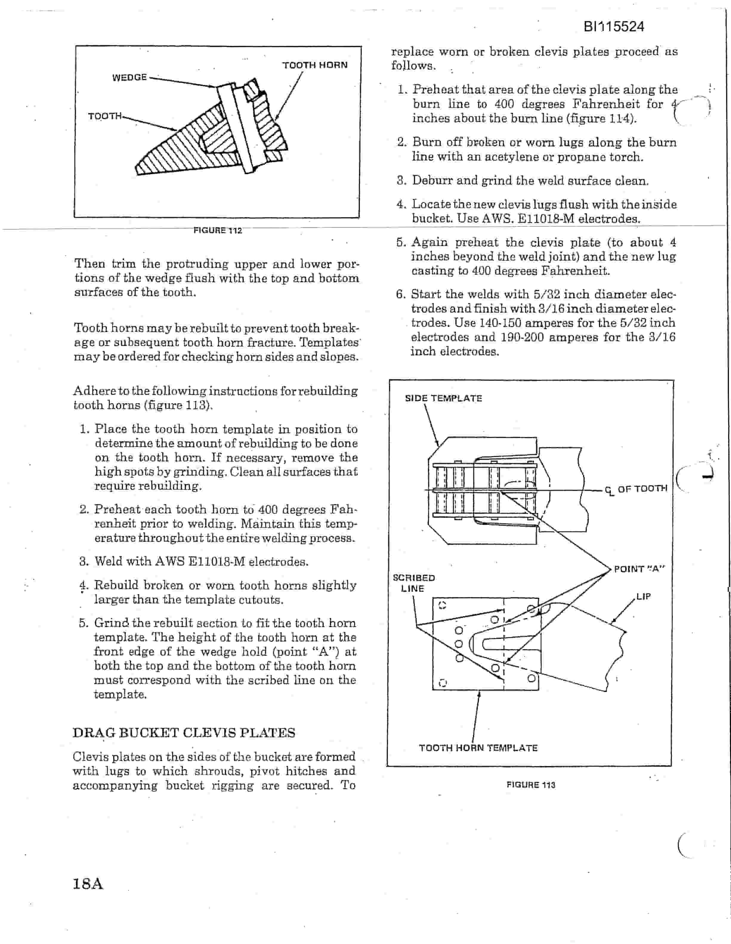 Bucyrus 1370W Walking Dragline Technical Manual BI115524-5