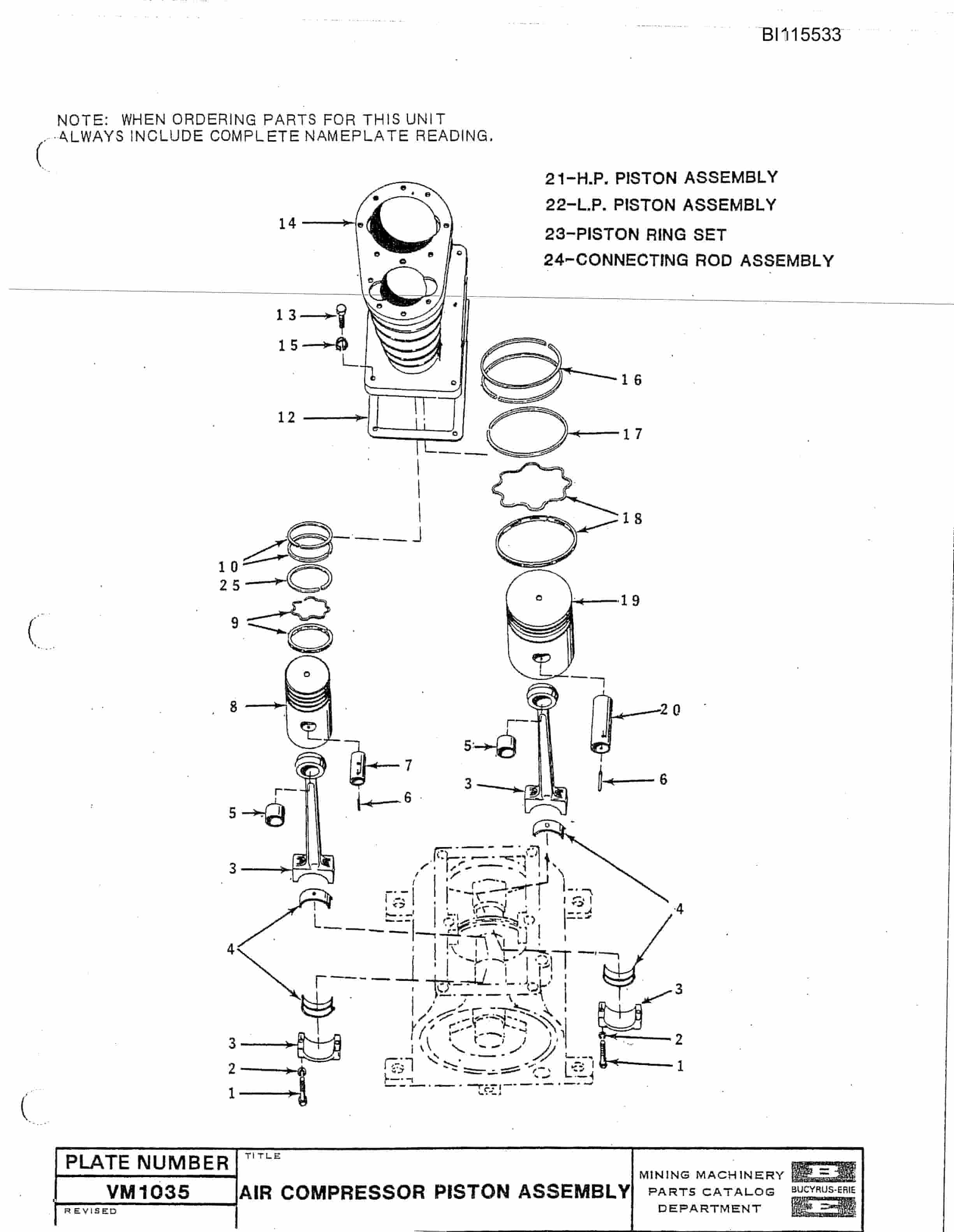 Bucyrus 1370W Walking Dragline Technical Manual BI115533-2