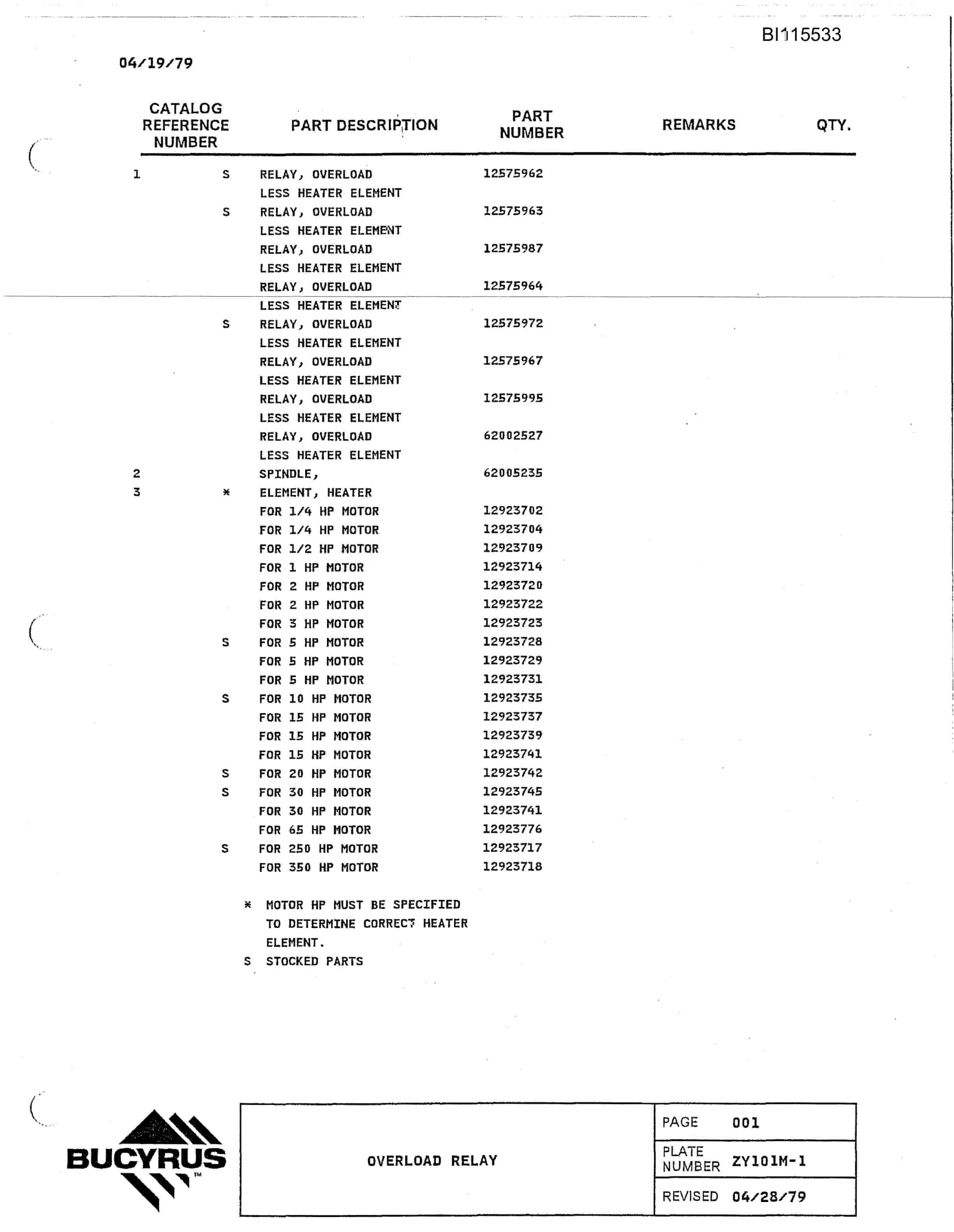 Bucyrus 1370W Walking Dragline Technical Manual BI115533-4