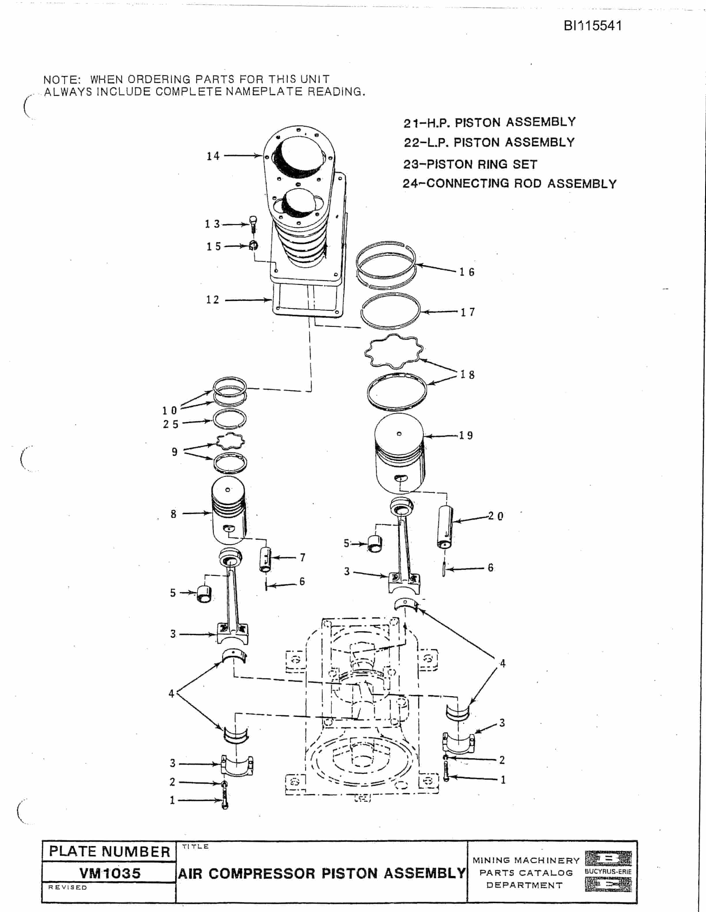 Bucyrus 1370W Walking Dragline Technical Manual BI115541-2