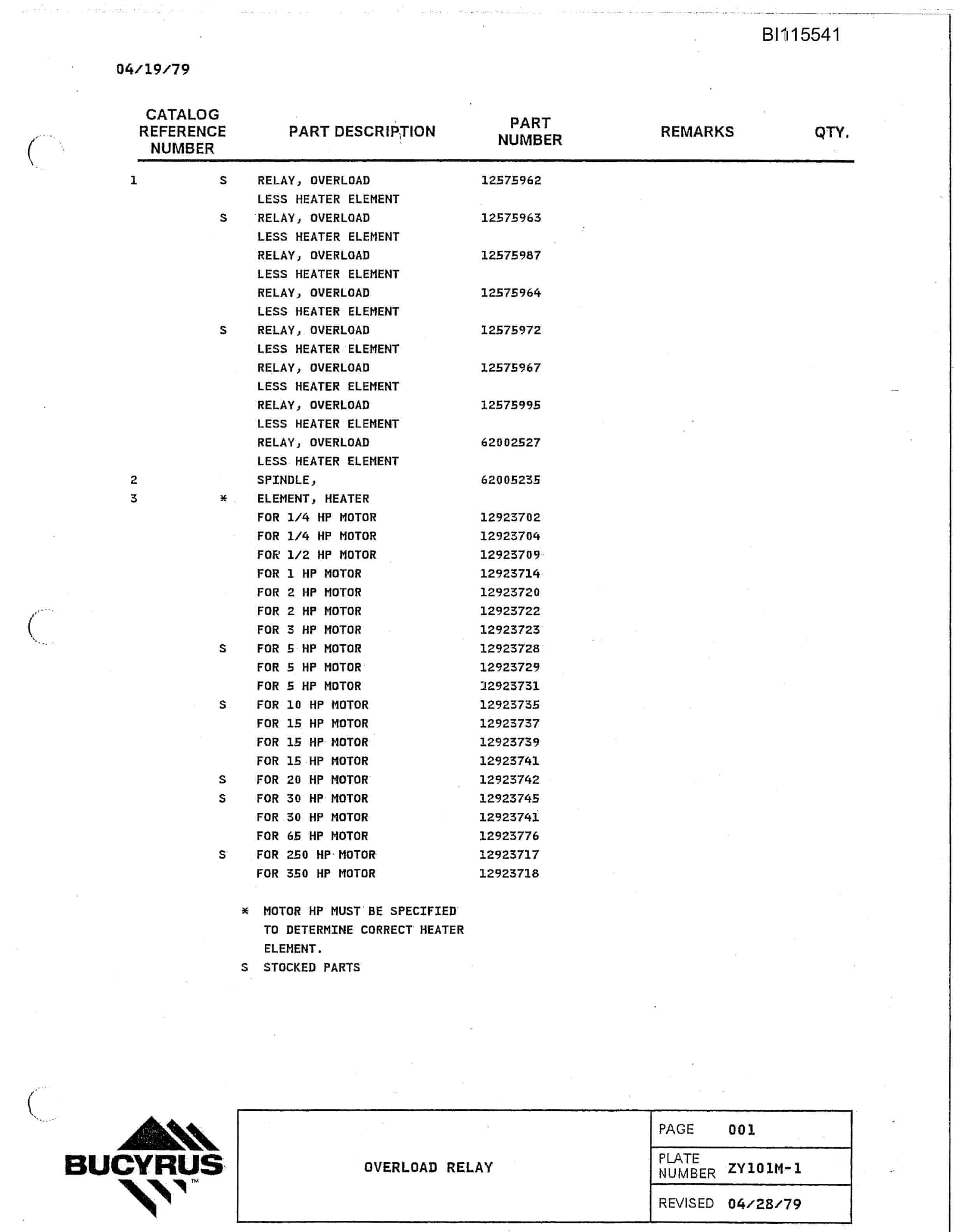 Bucyrus 1370W Walking Dragline Technical Manual BI115541-4