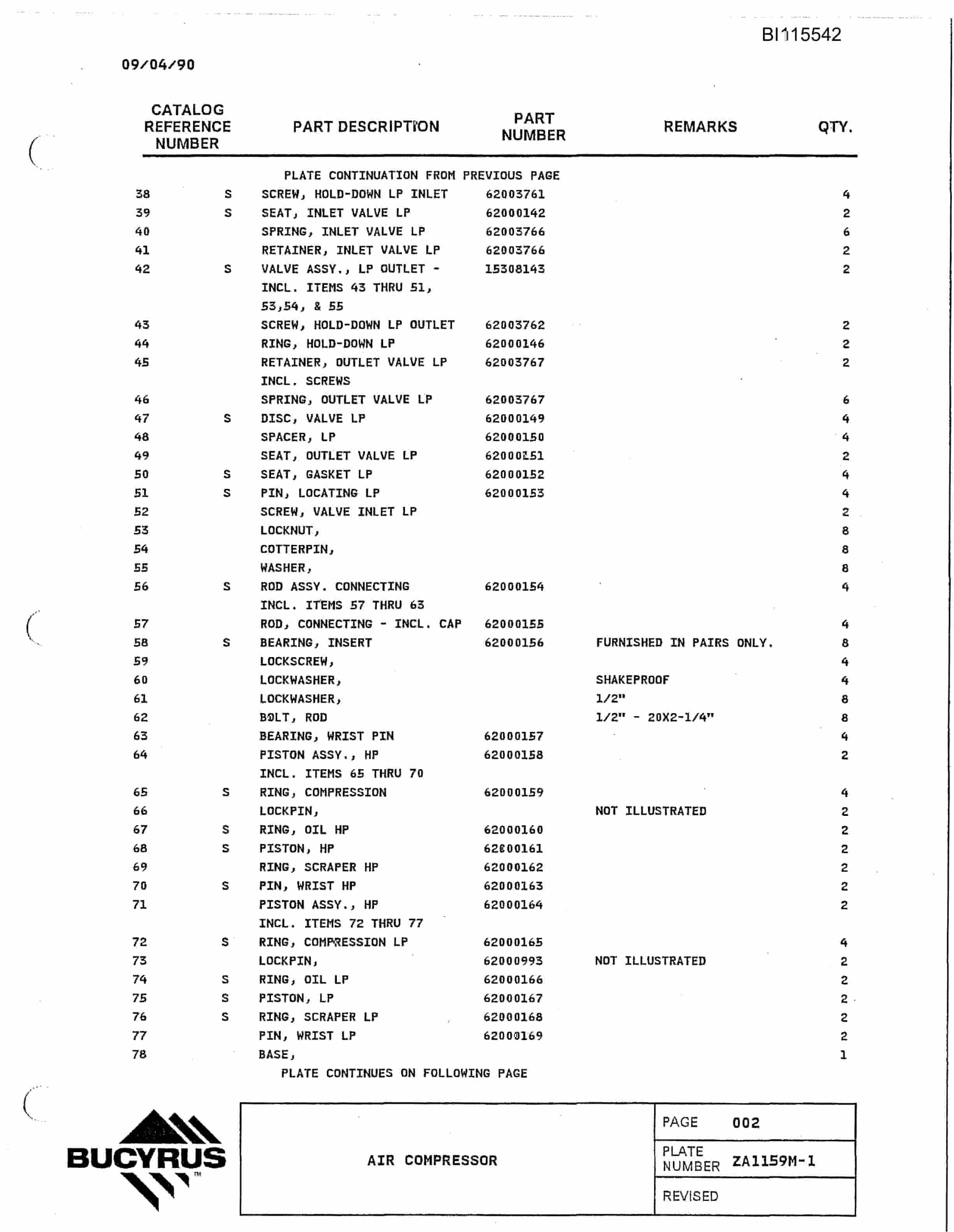 Bucyrus 1370W Walking Dragline Technical Manual BI115542-2